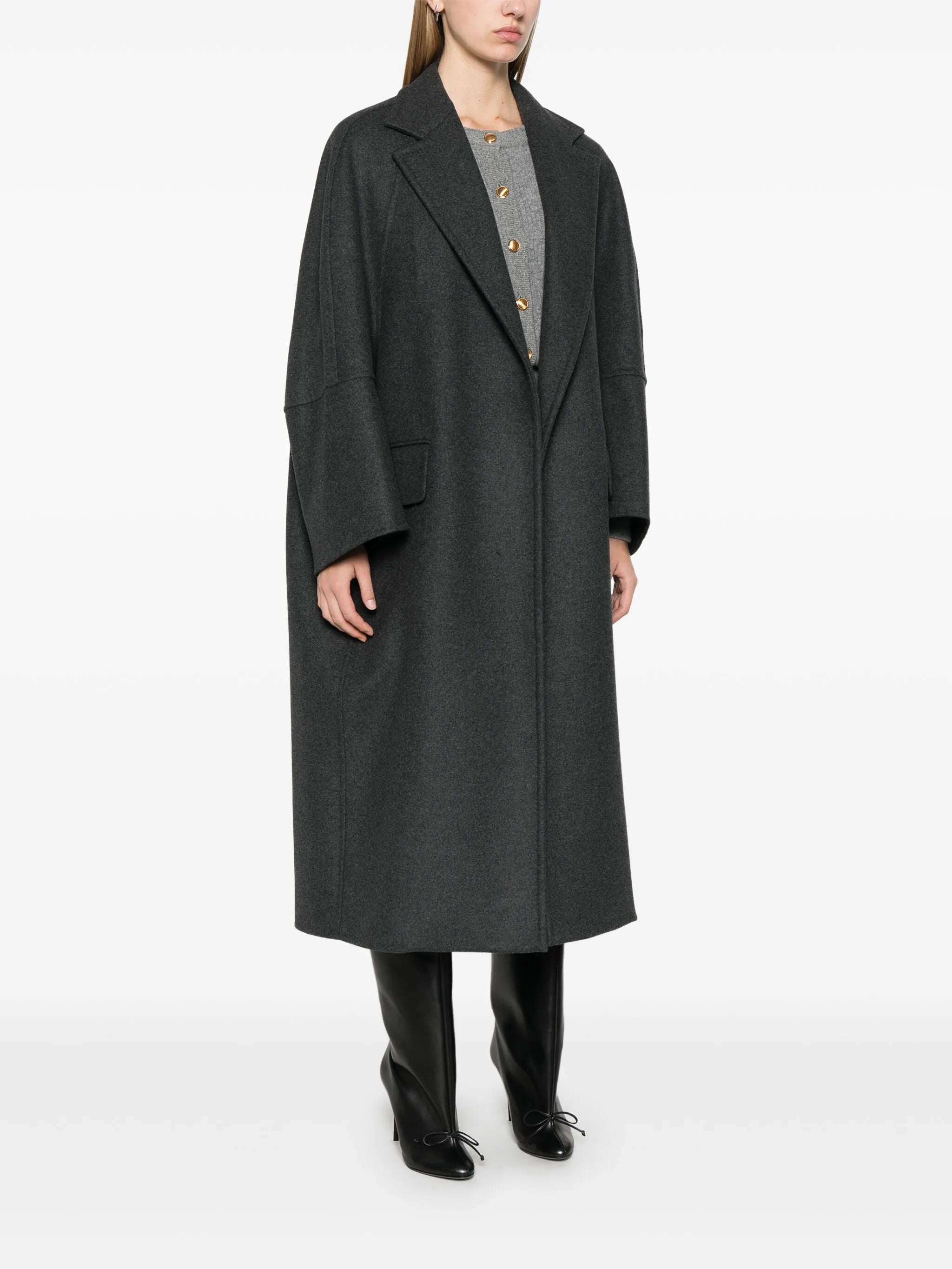 virgin wool-blend  coat