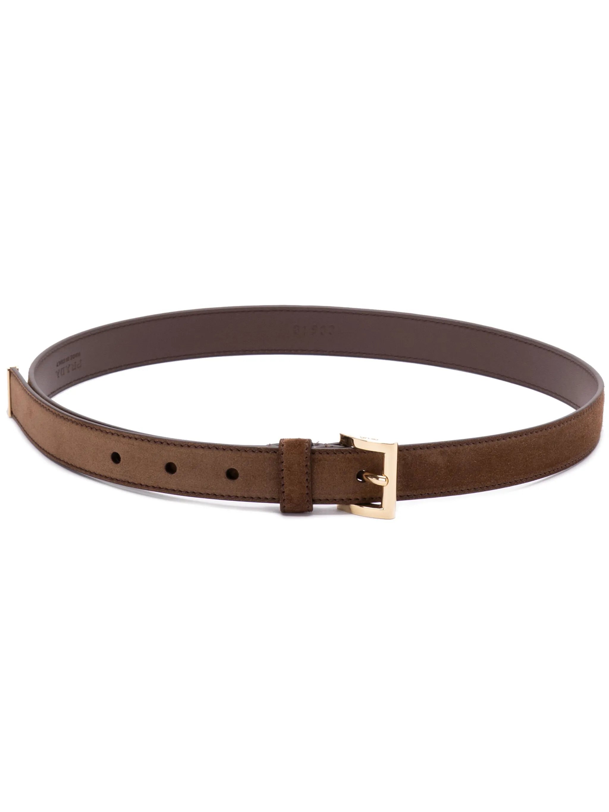 logo-buckle leather belt