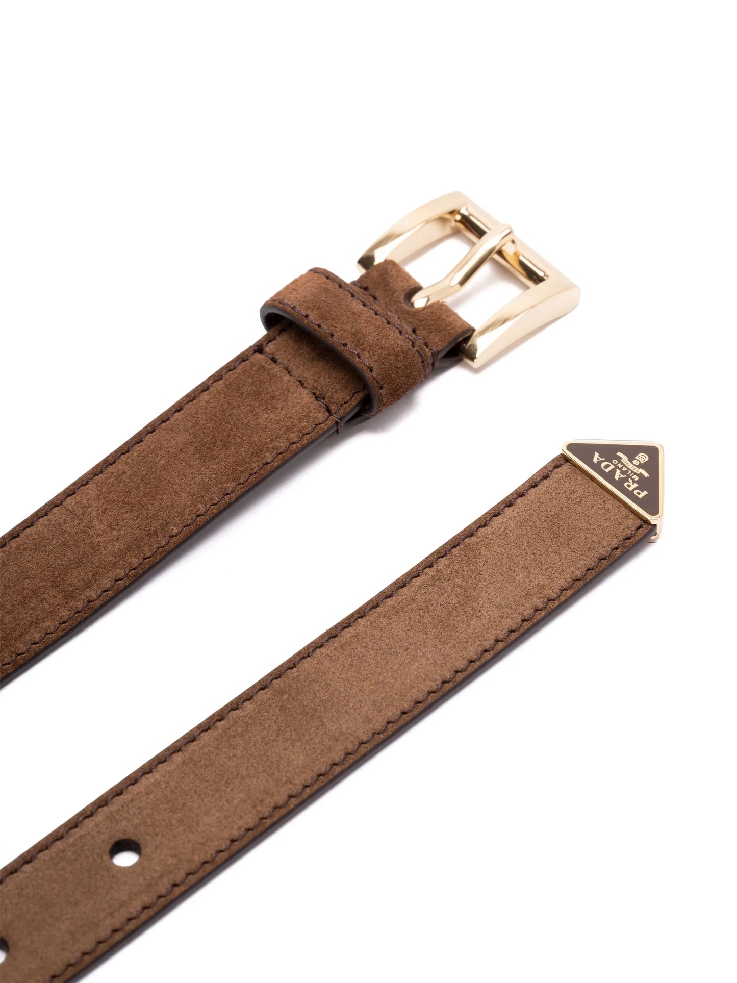 logo-buckle leather belt