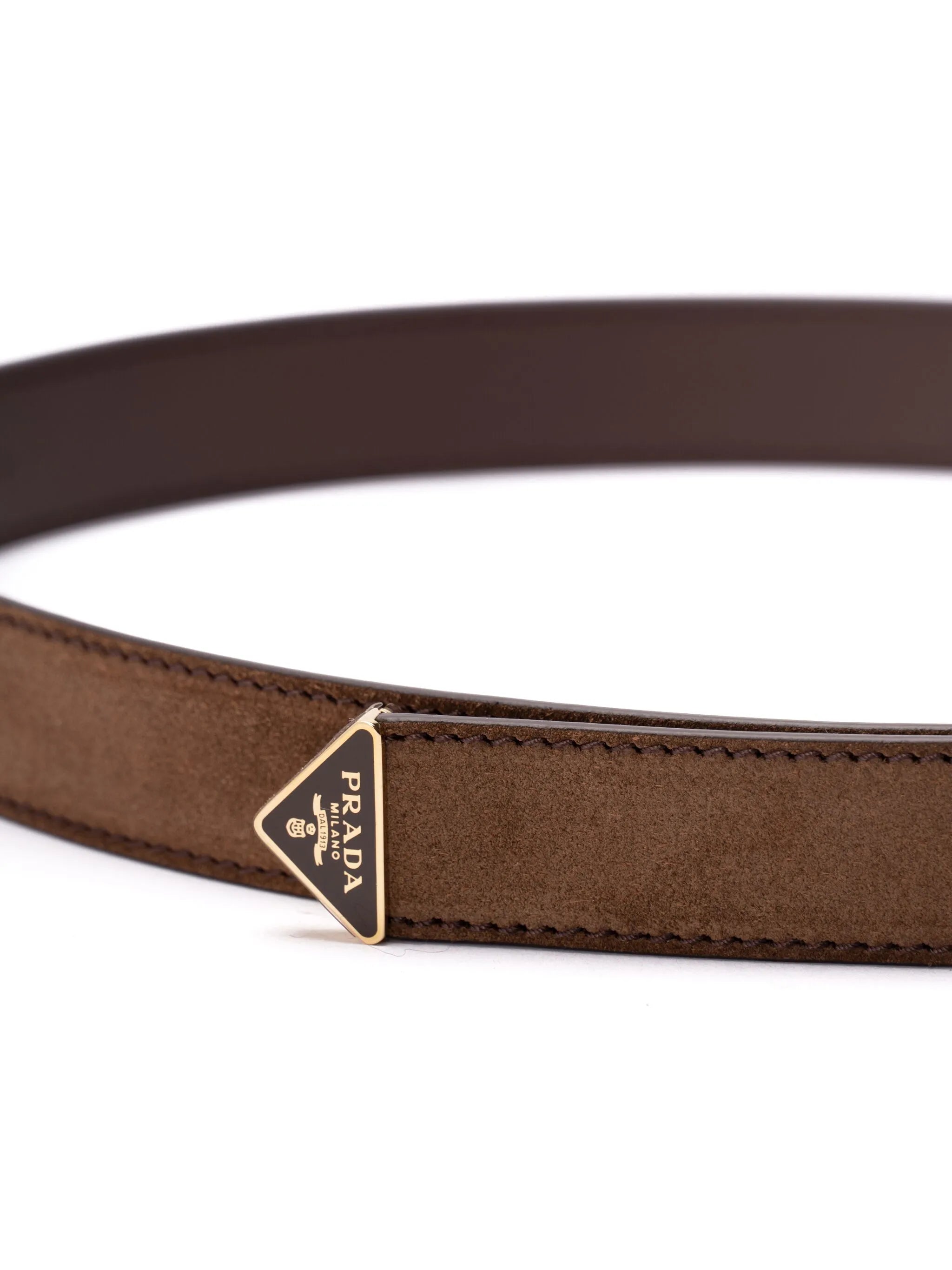 logo-buckle leather belt