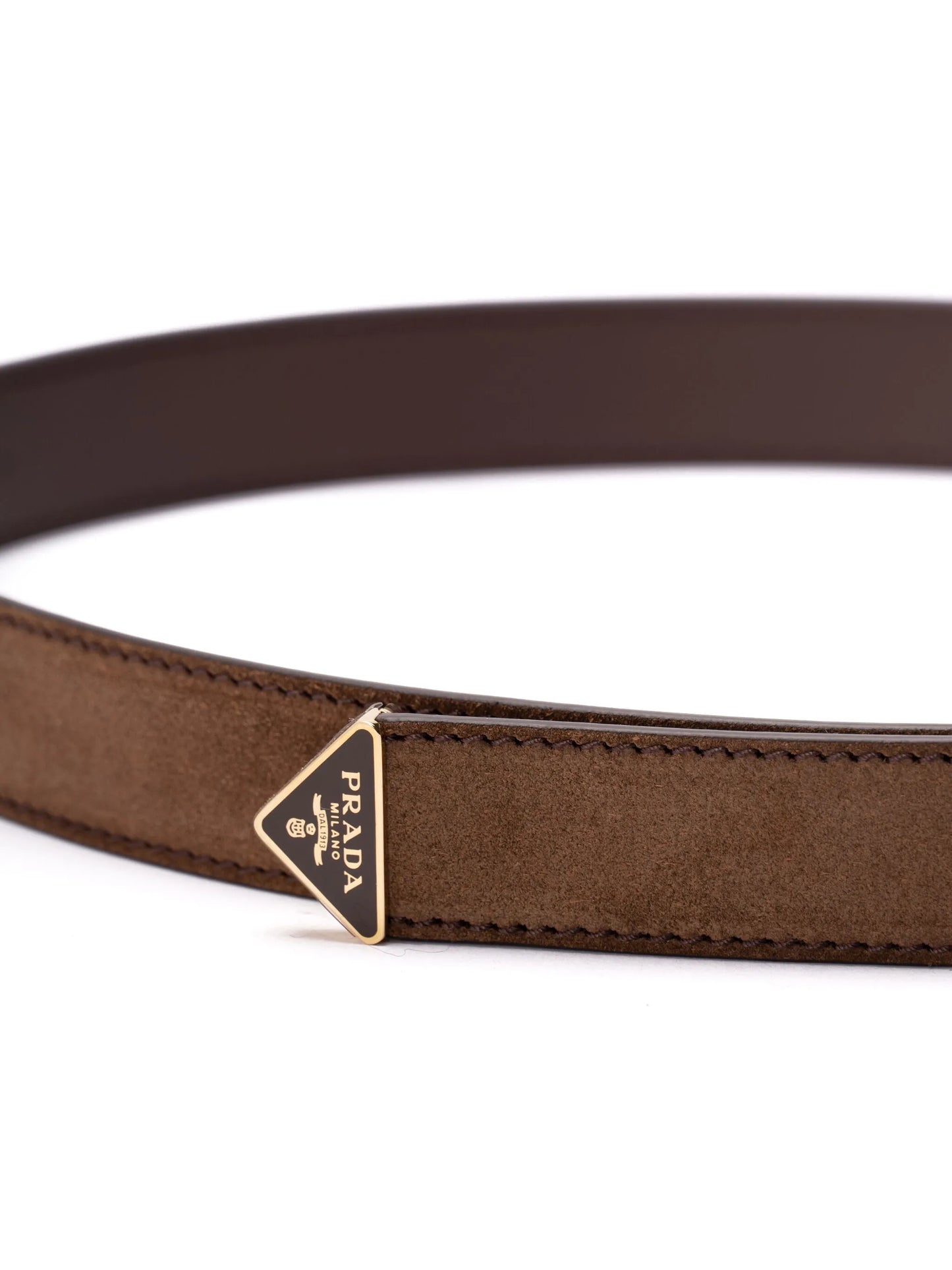 logo-buckle leather belt