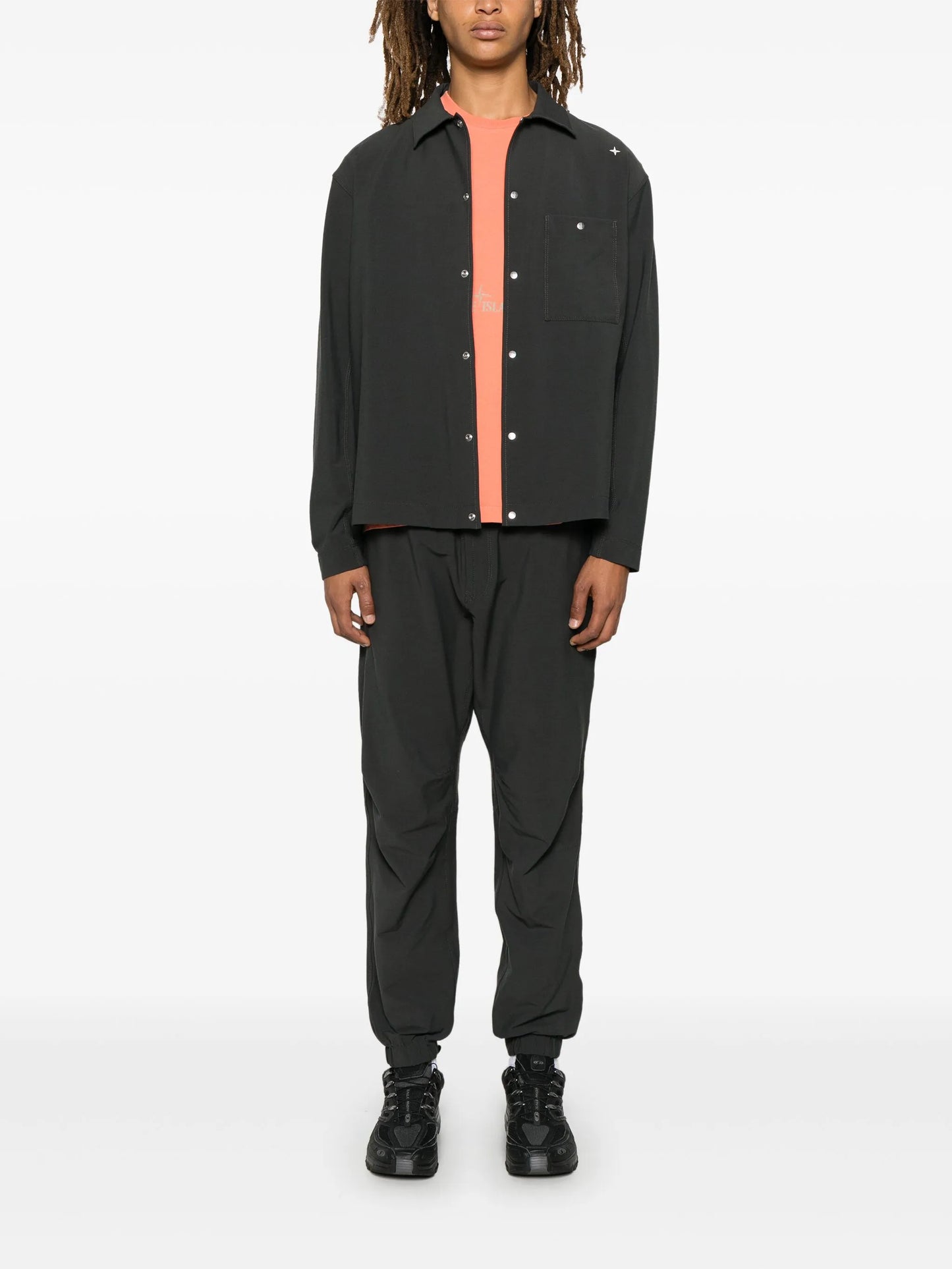 elasticated-ankle trousers