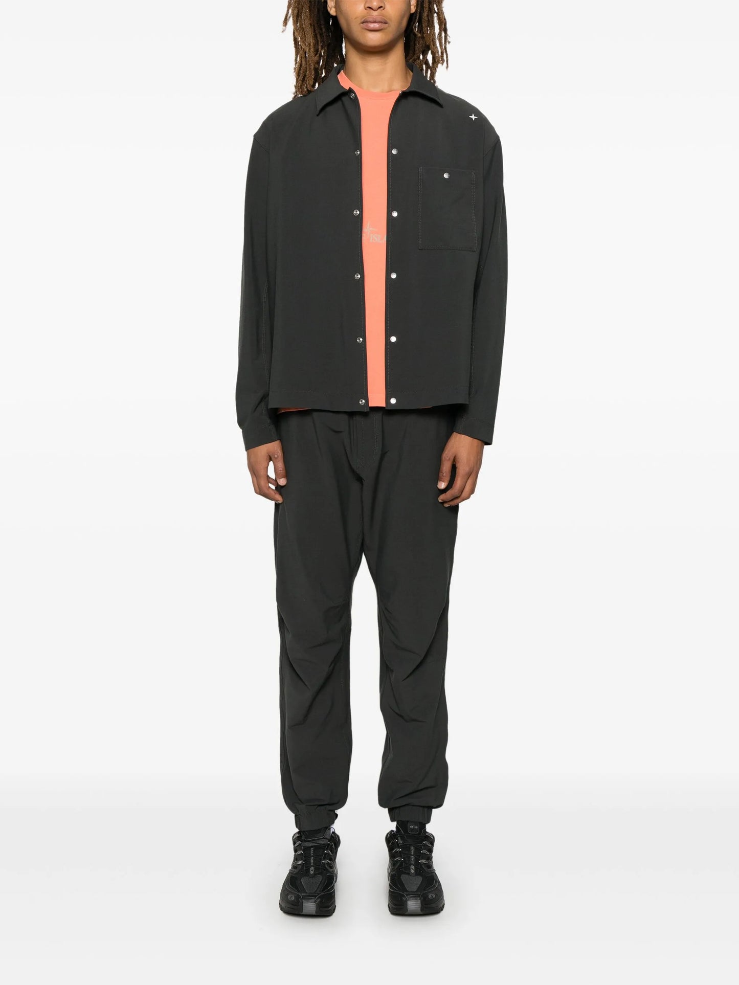 press-stud overshirt