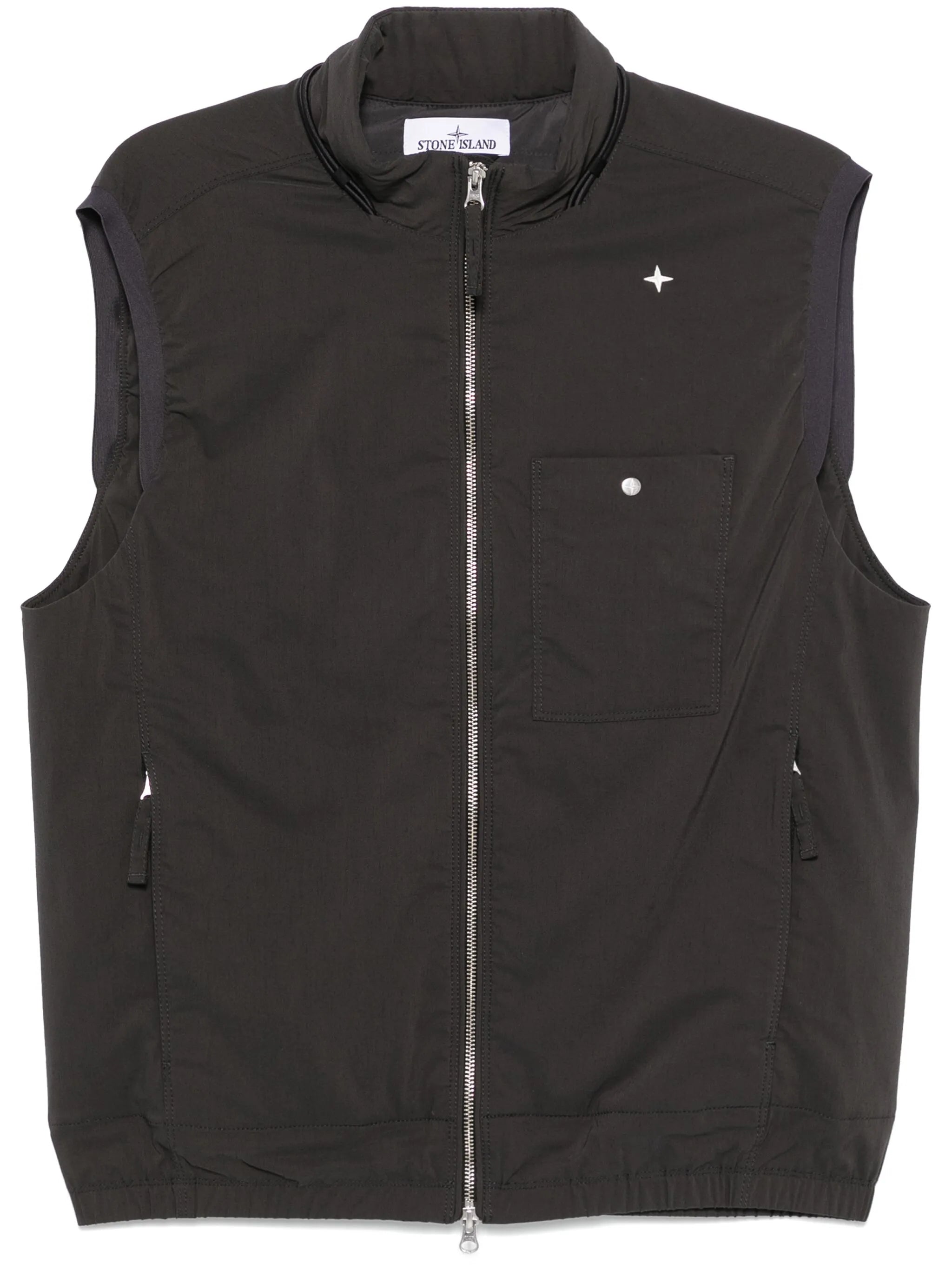 logo-embroidered gilet