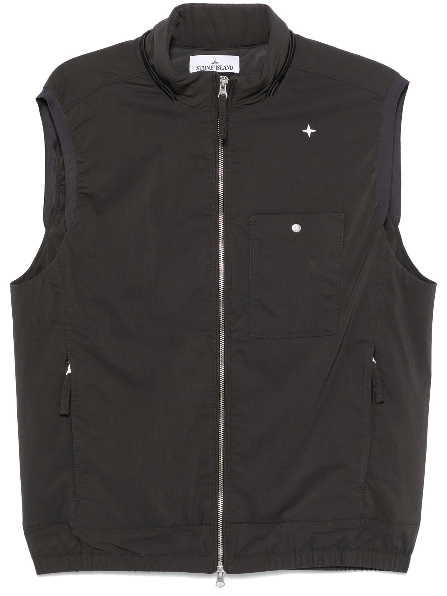 logo-embroidered gilet