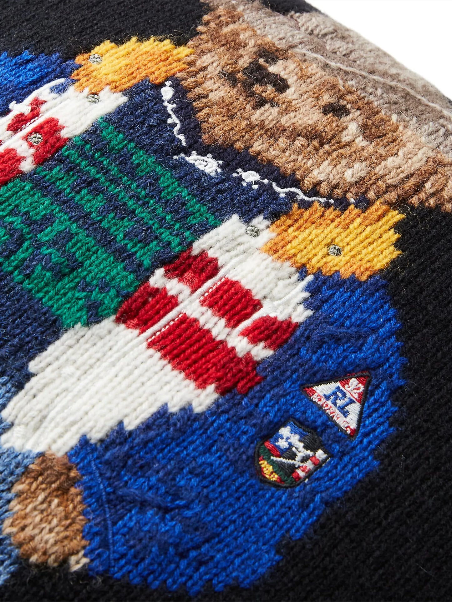 Polo Bear wool cushion