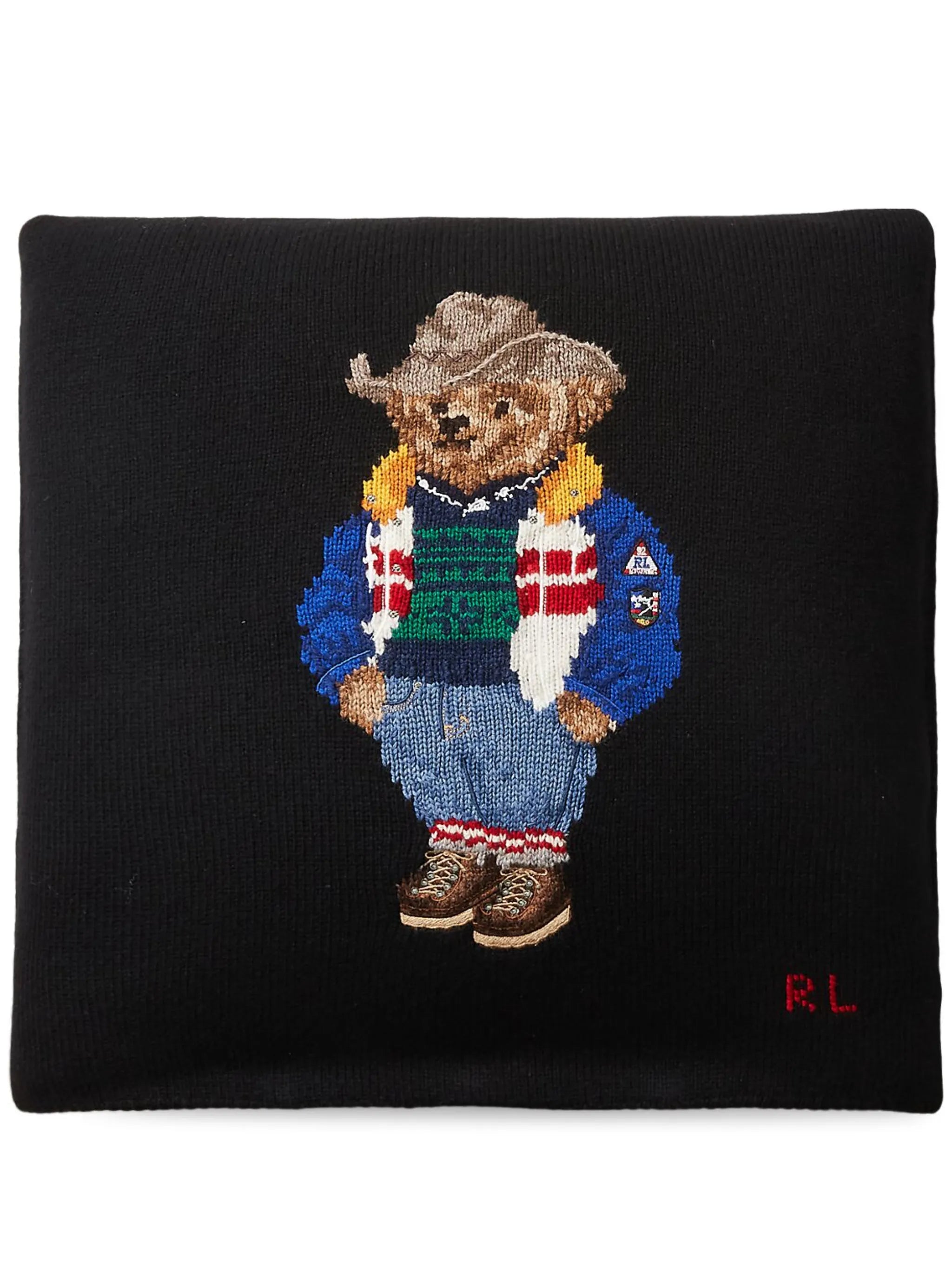 Polo Bear wool cushion