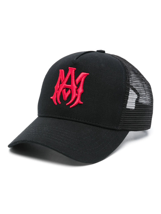 logo-embroidered trucker cap