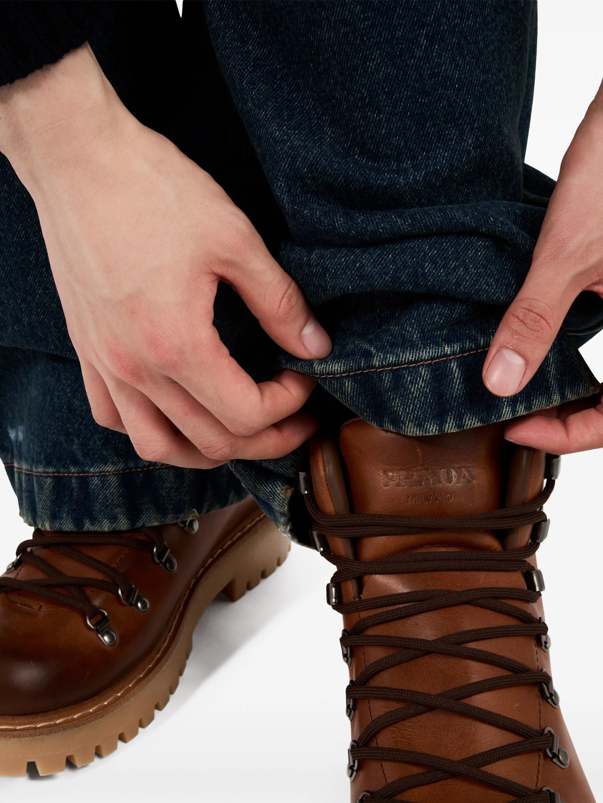 laced leather boots