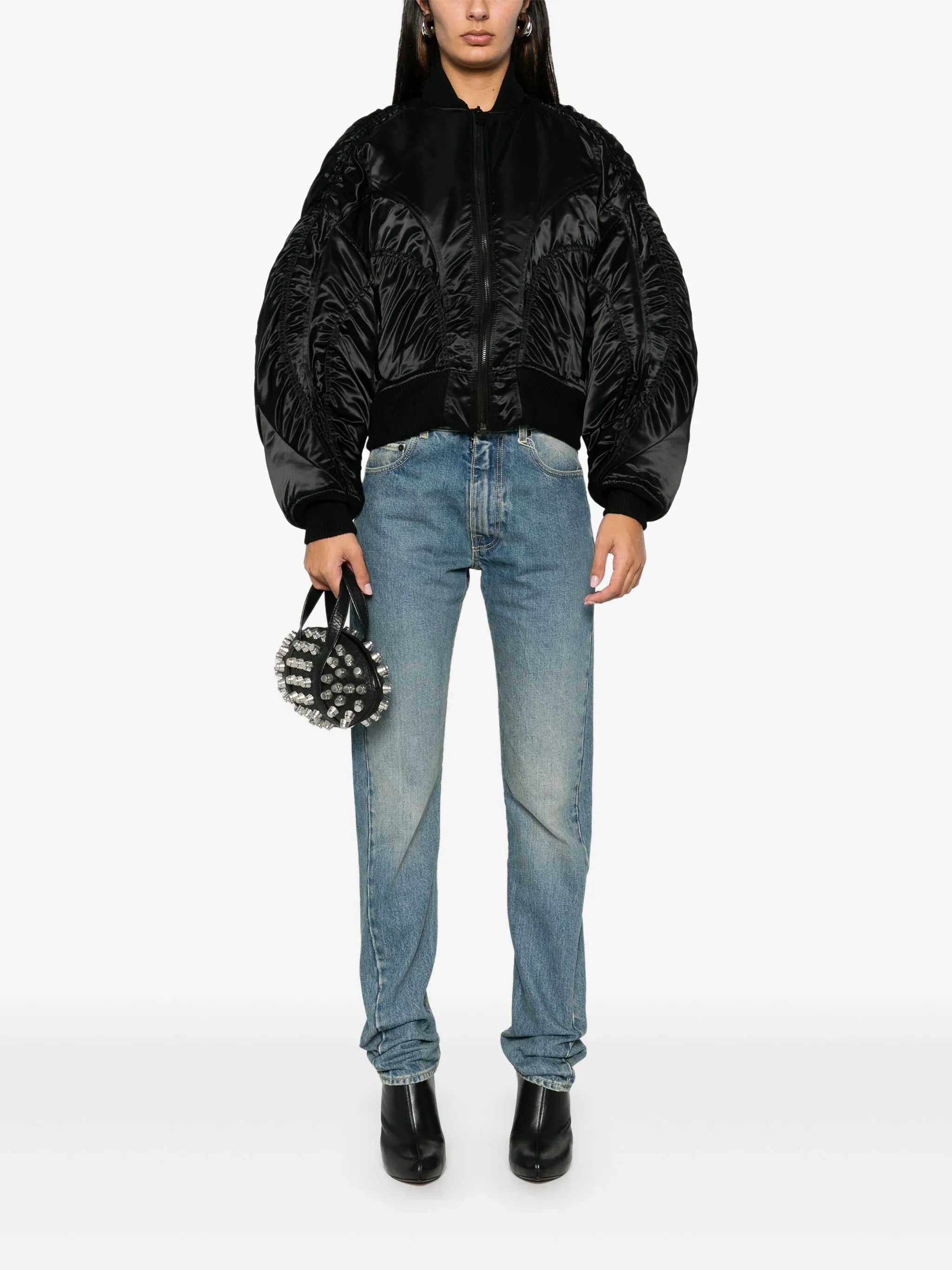 satin bomber jacket