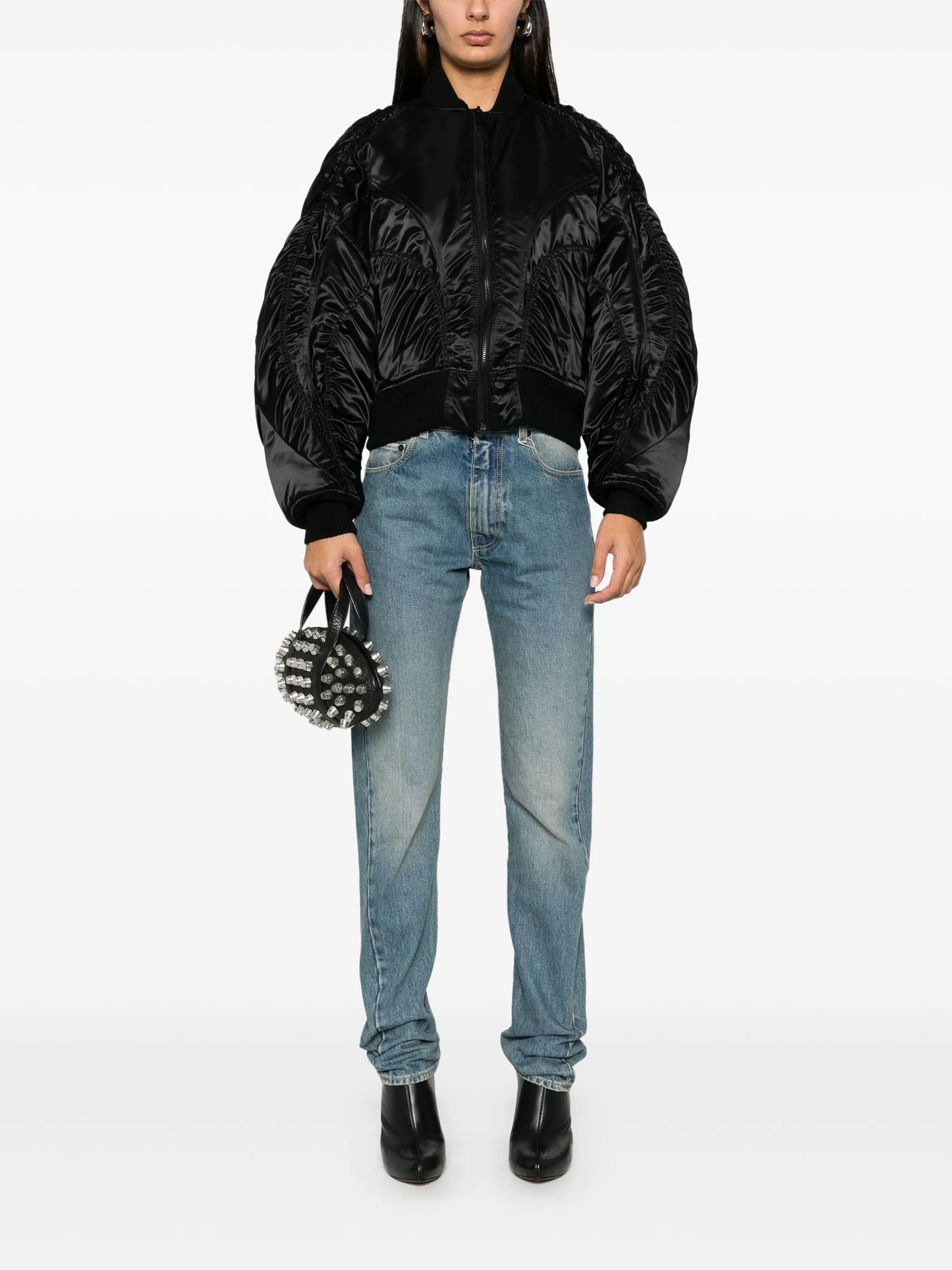 satin bomber jacket
