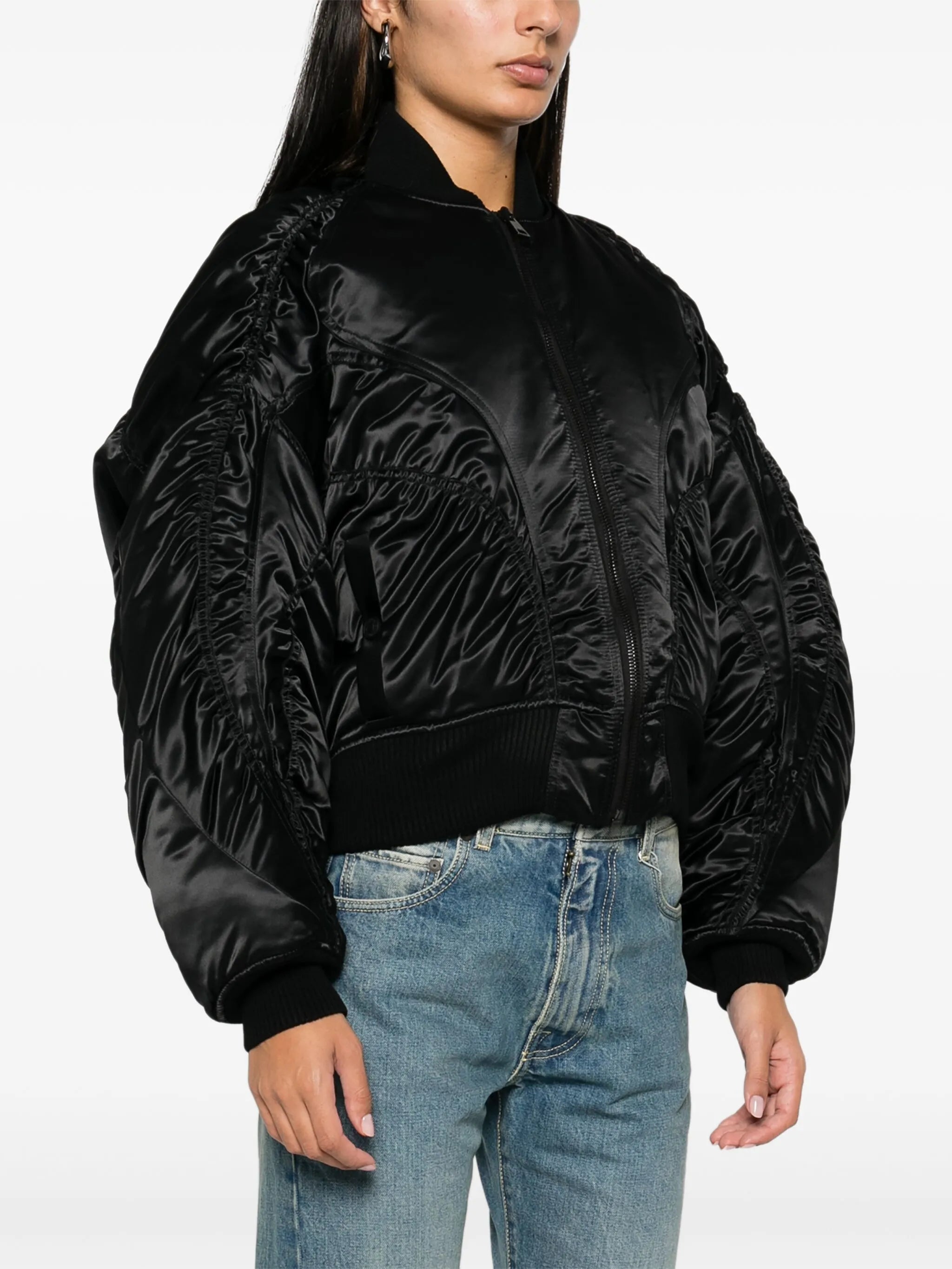 satin bomber jacket