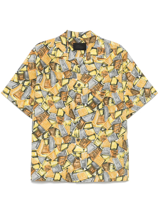 illustration-print shirt