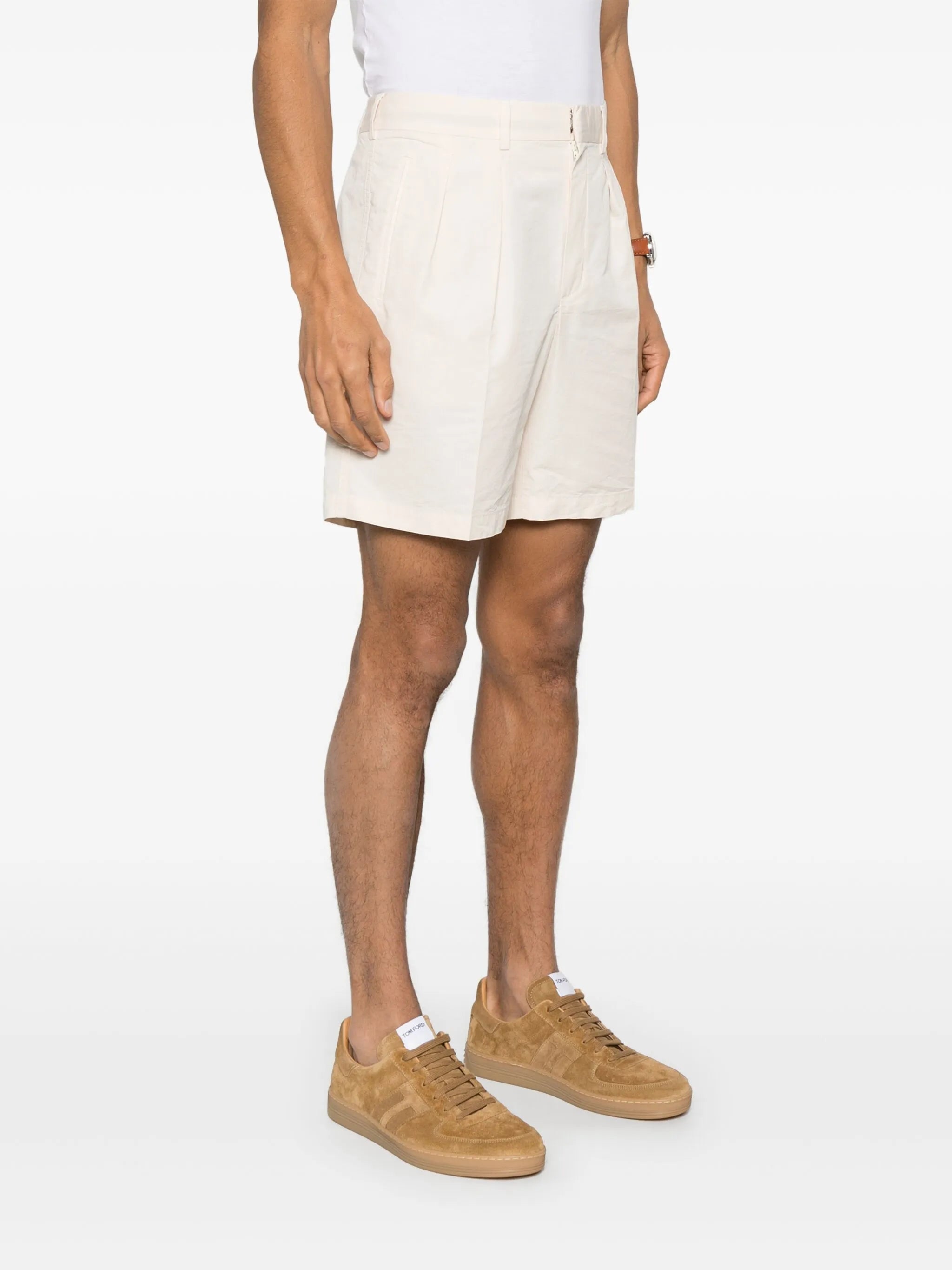 poplin tailored shorts