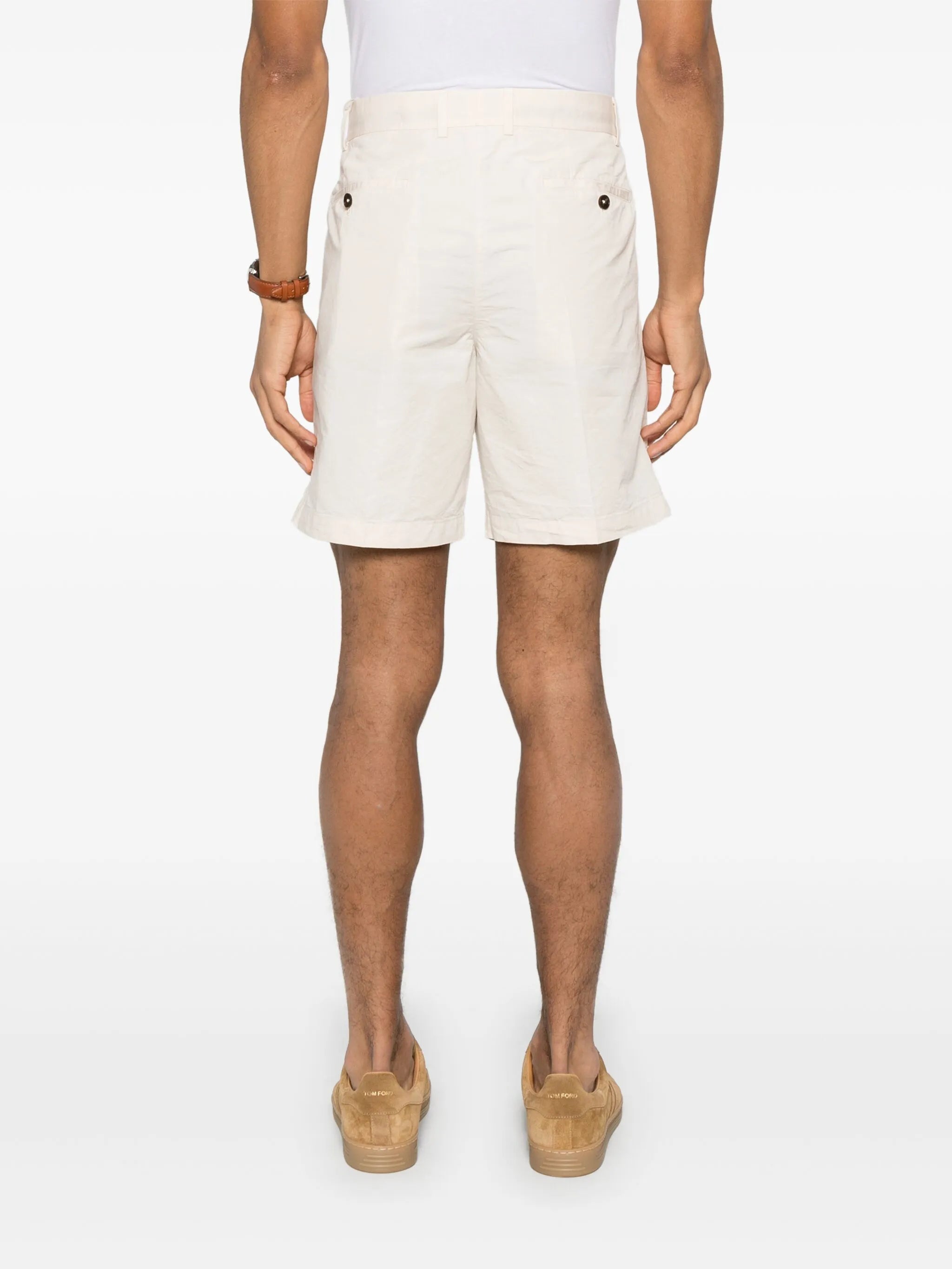 poplin tailored shorts