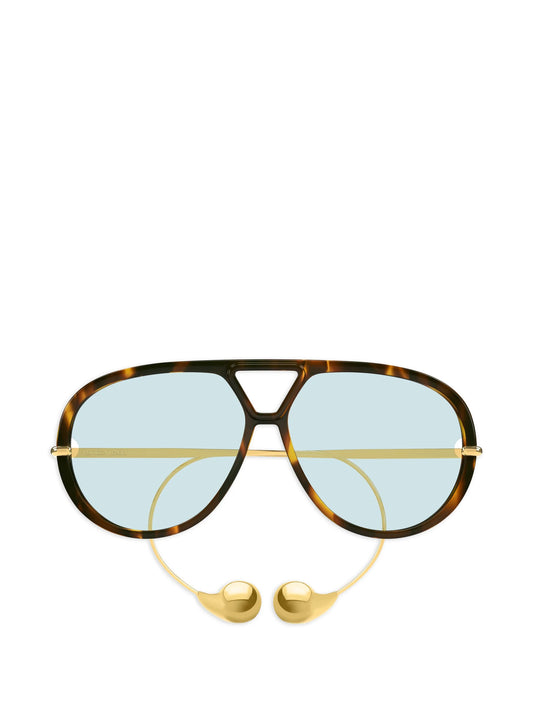 Drop pilot-frame sunglasses
