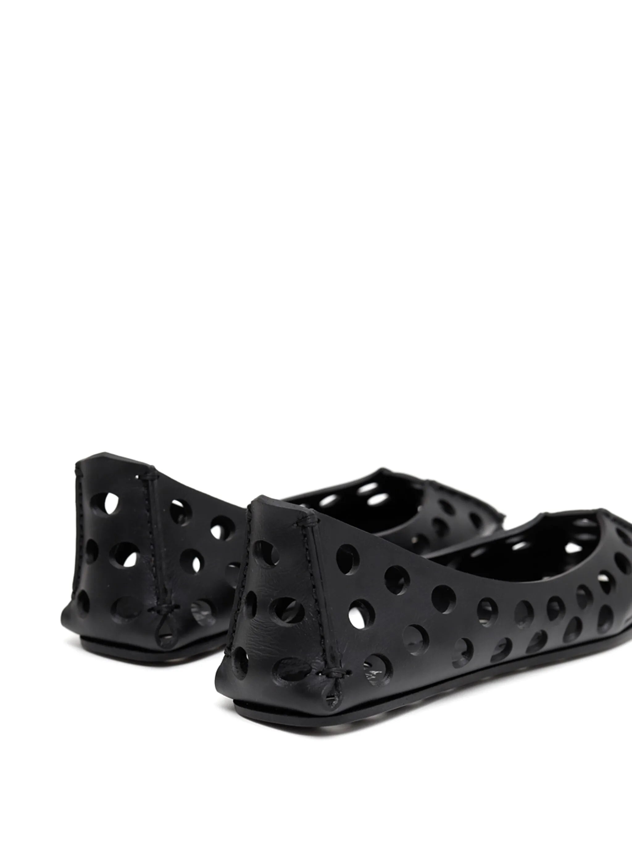 perforated ballet flats