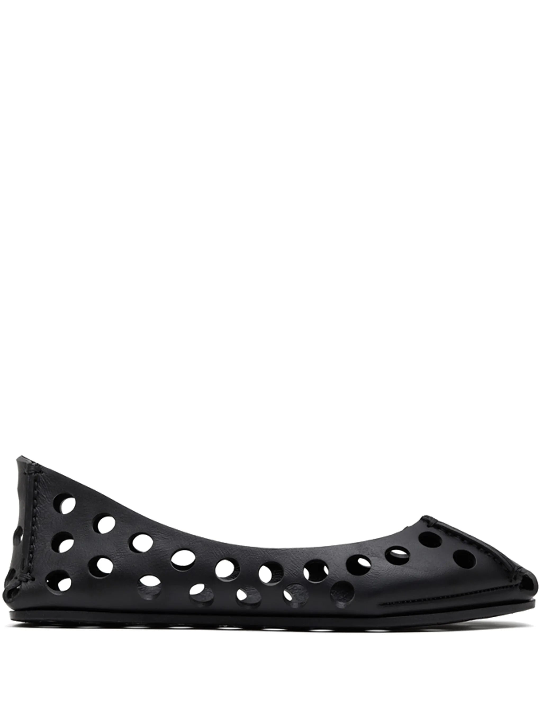 perforated ballet flats