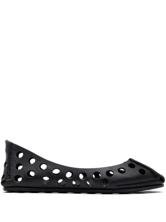perforated ballet flats