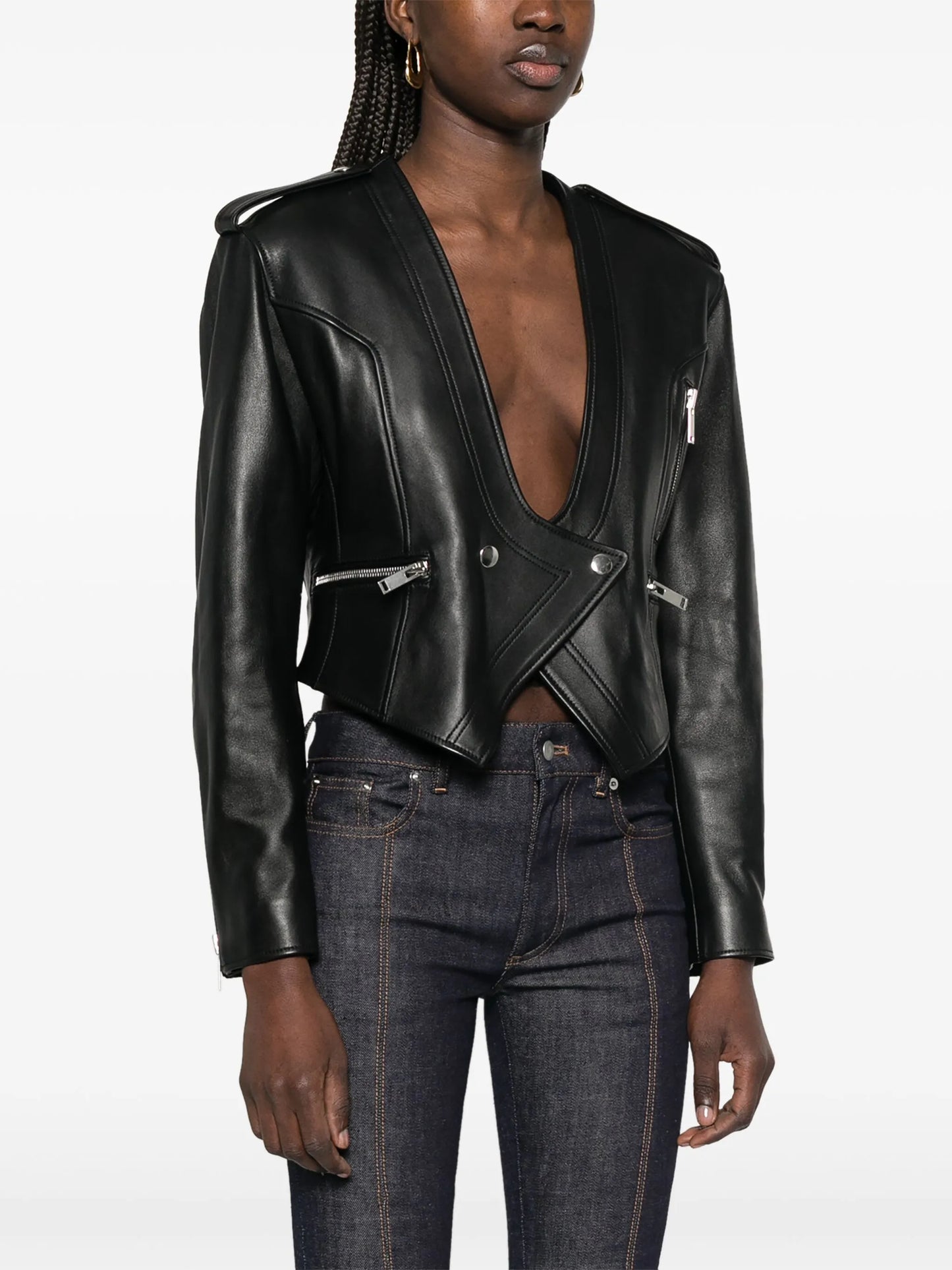 leather biker jacket