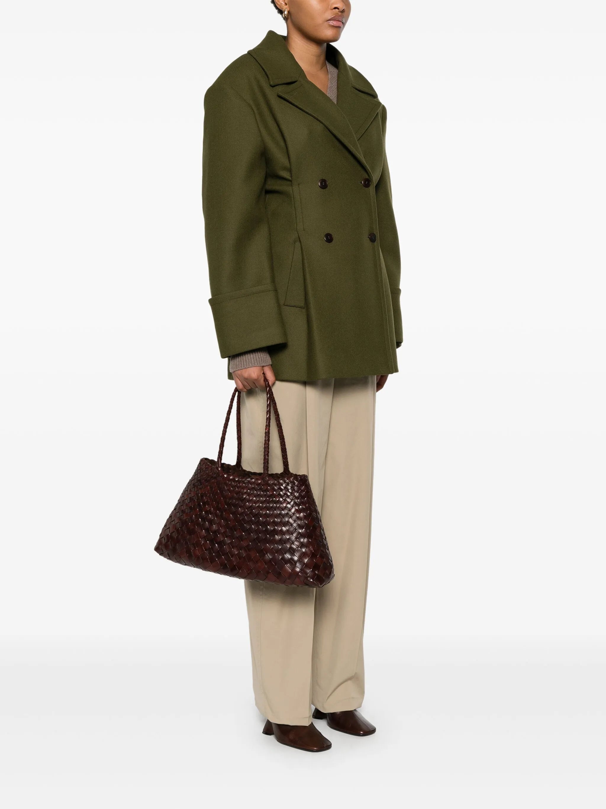 Santa Croce woven-leather tote bag