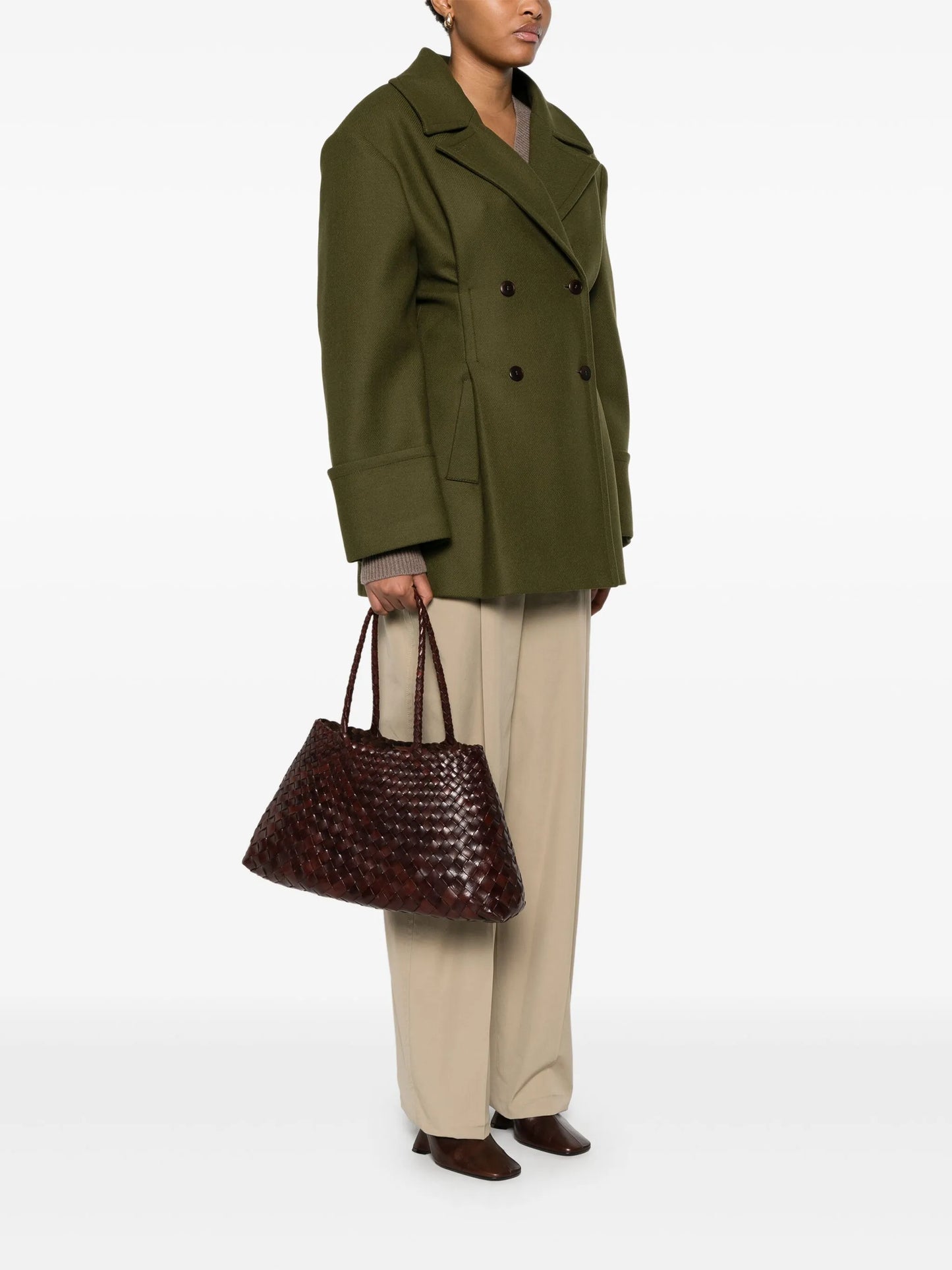 Santa Croce woven-leather tote bag