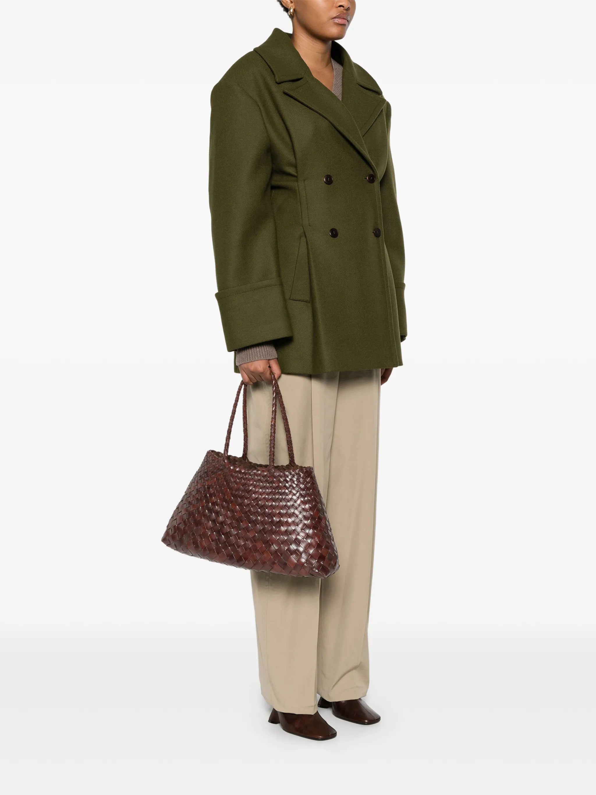 Santa Croce woven-leather tote bag
