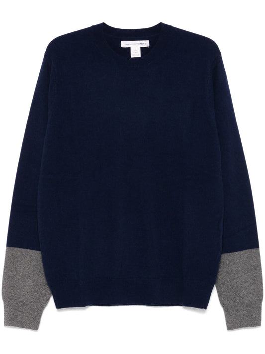 colour-block lambswool sweater
