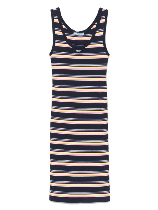 striped midi dress