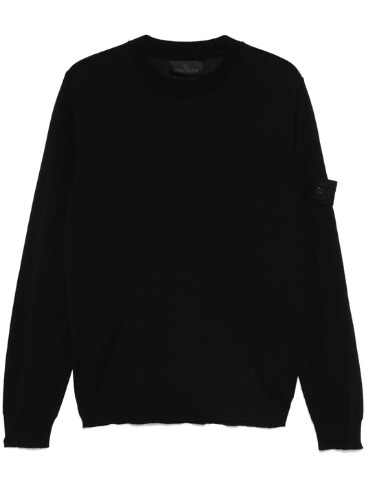 Compass-badge sweater