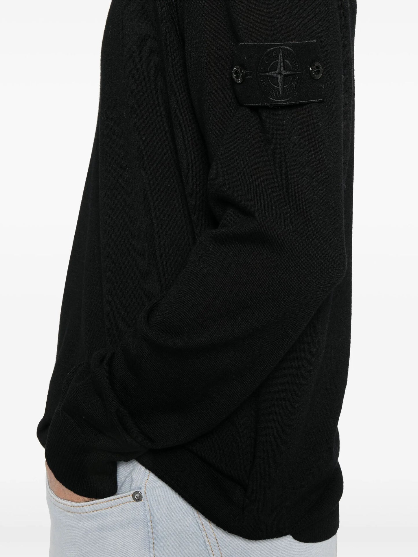 Compass-badge sweater