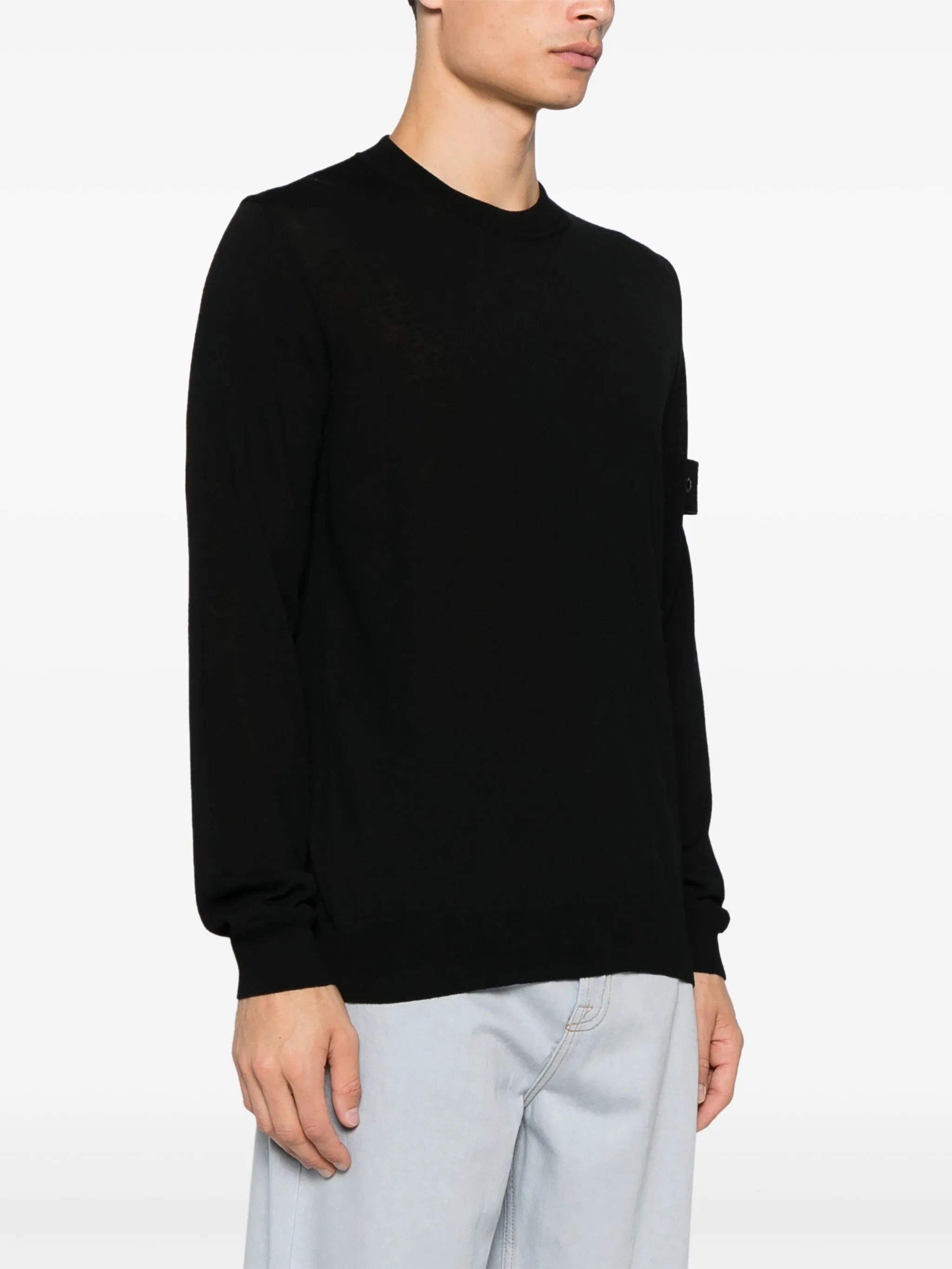 Compass-badge sweater