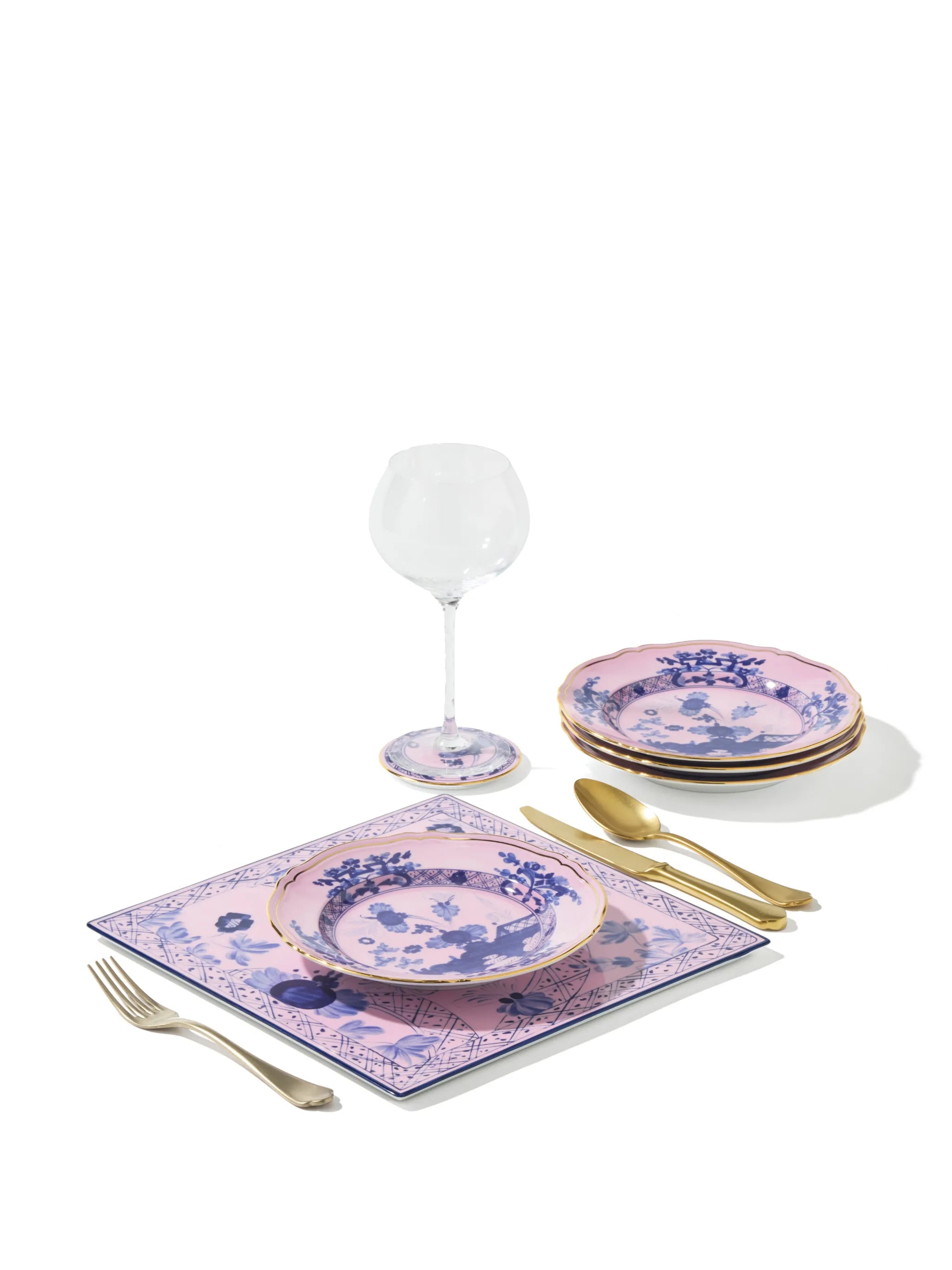 Oriente Azalea dessert plates set