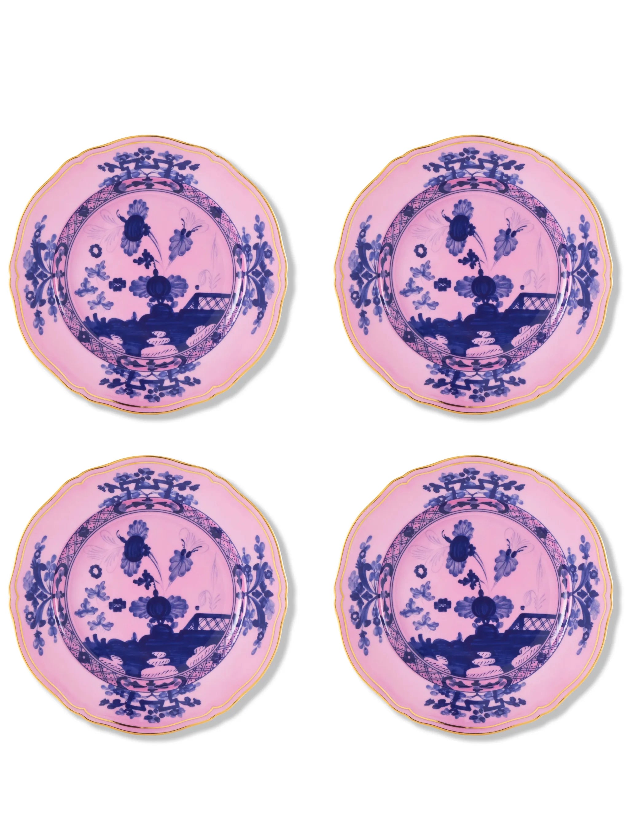 Oriente Azalea dessert plates set