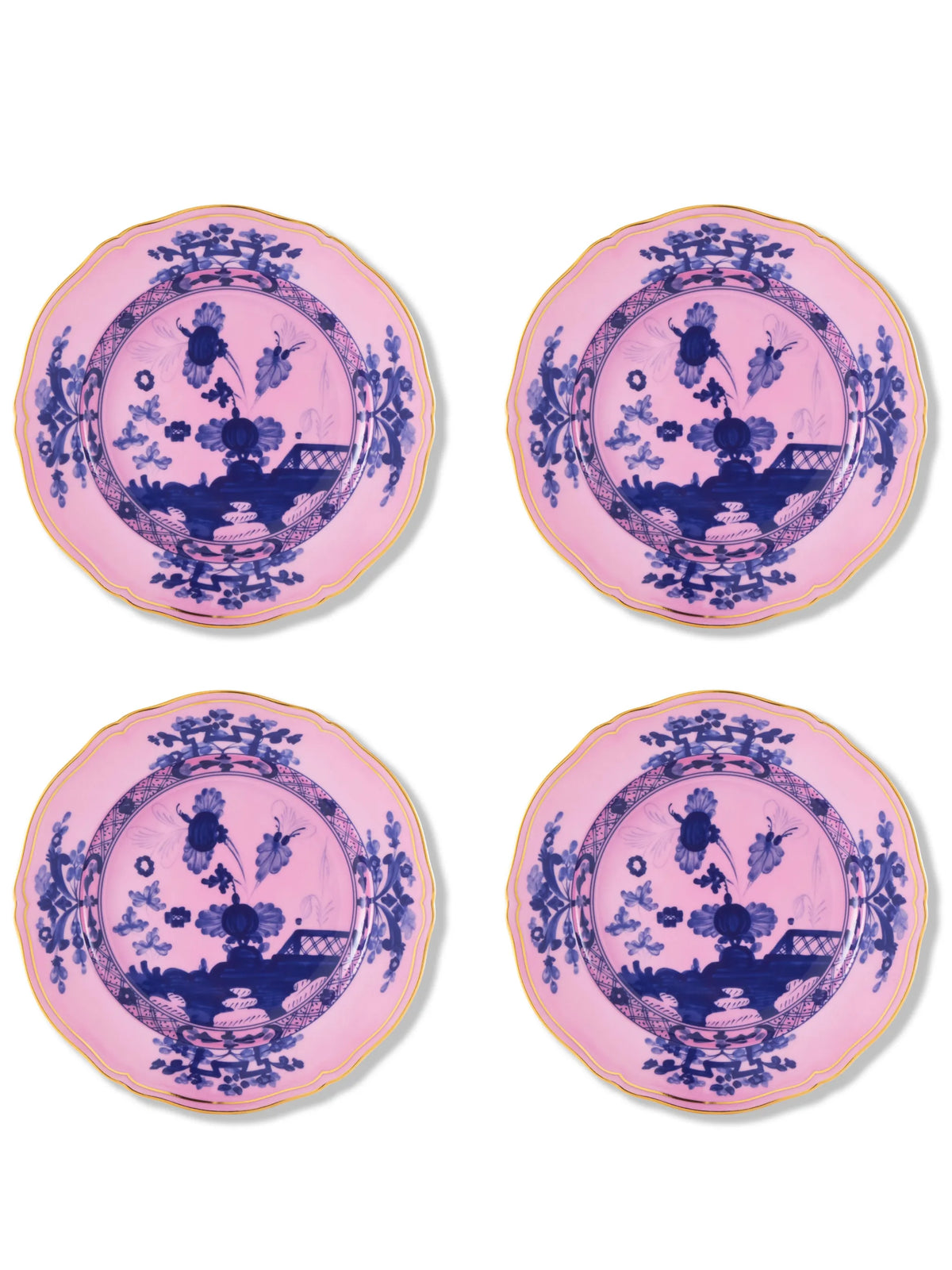 Oriente Azalea dessert plates set
