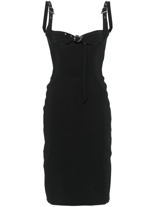 bucked bustier midi dress