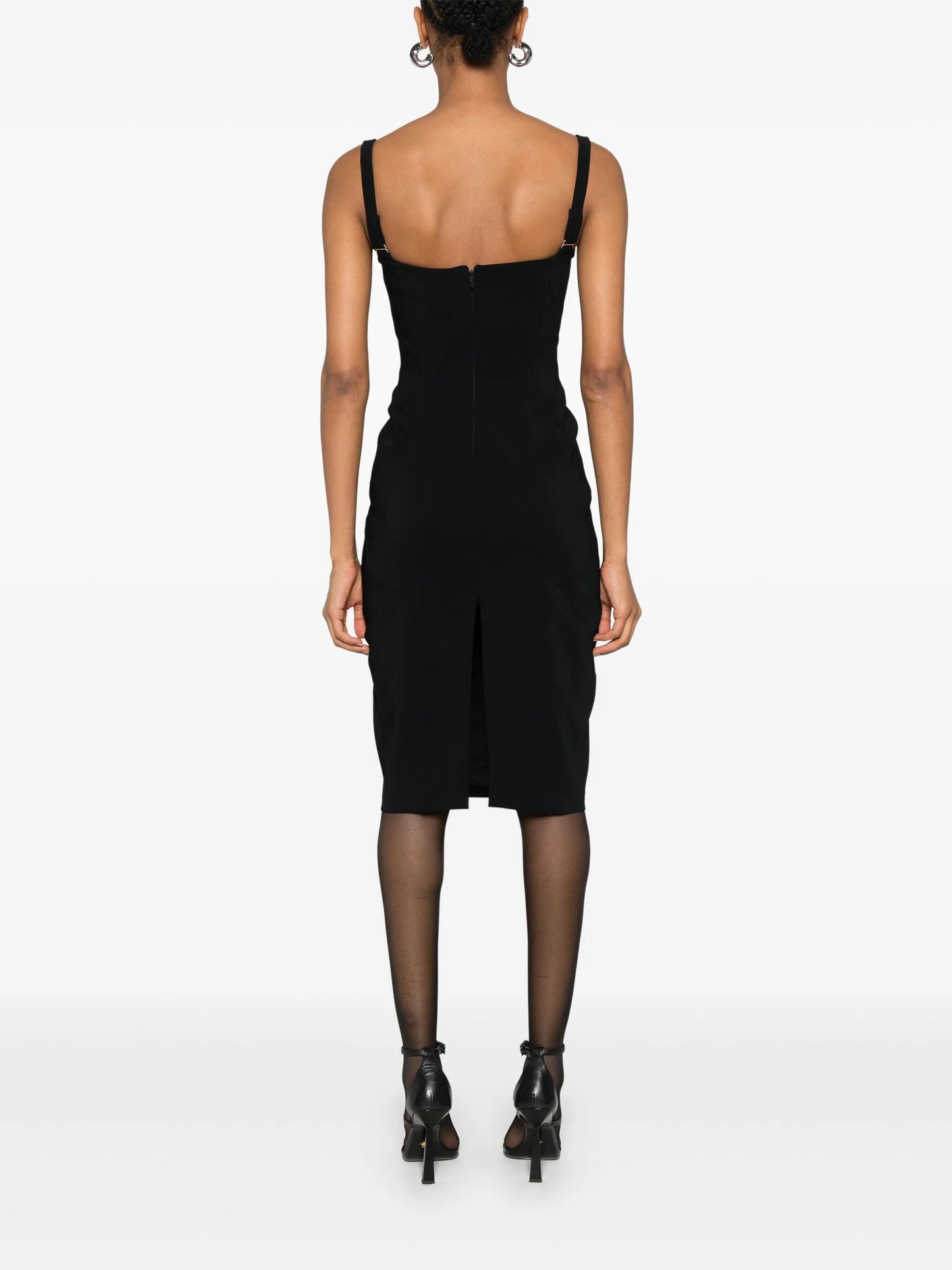 bucked bustier midi dress