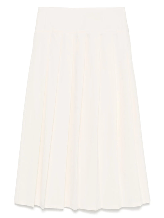 pleated midi skirt