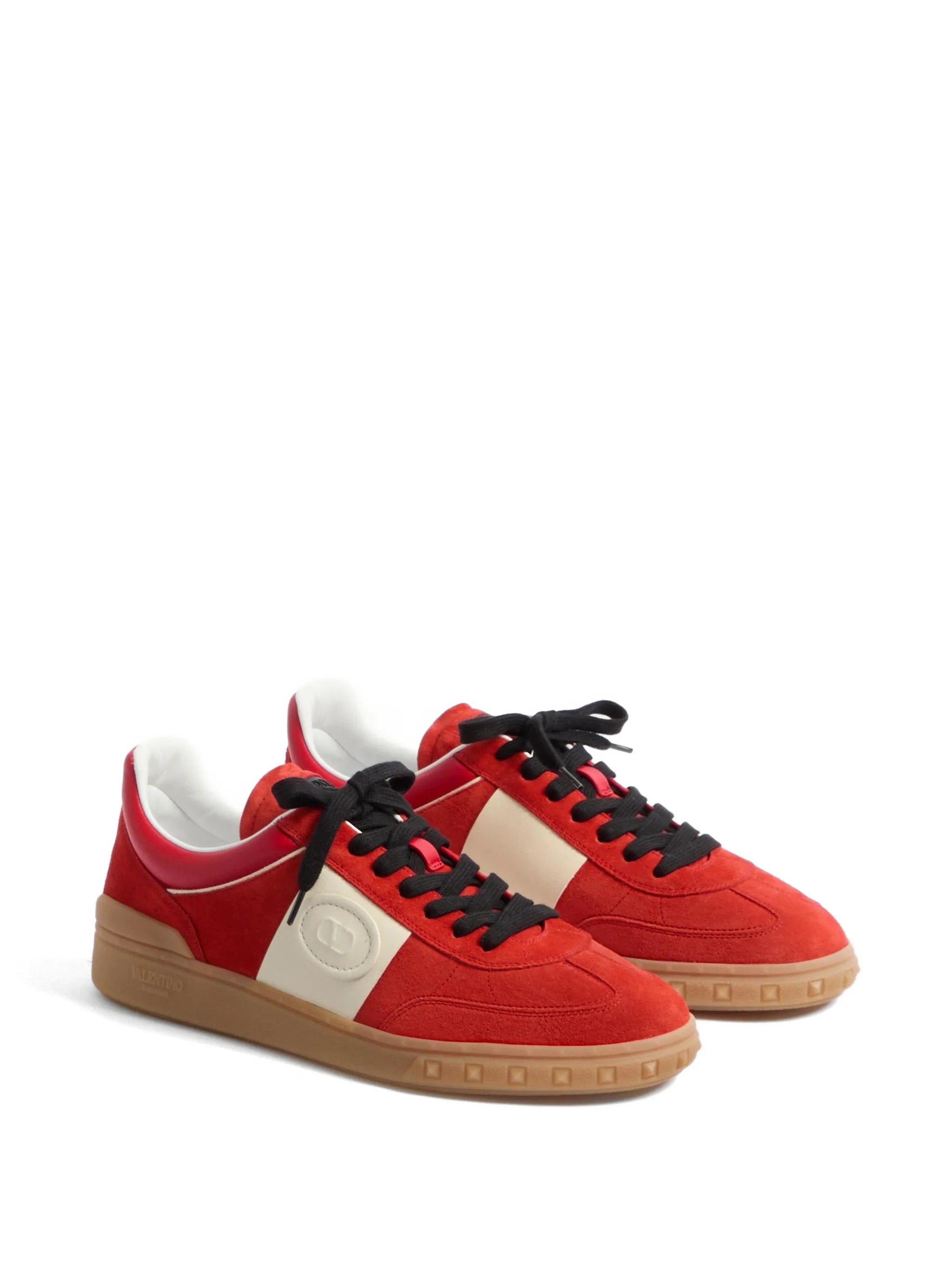 Upvillage low top trainer in split leather and calfskin nappa leather