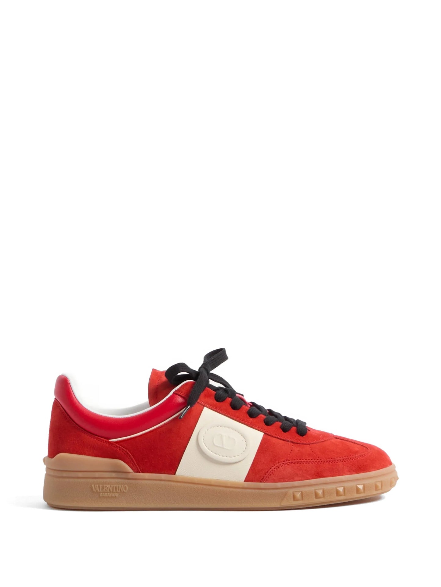 Upvillage low top trainer in split leather and calfskin nappa leather