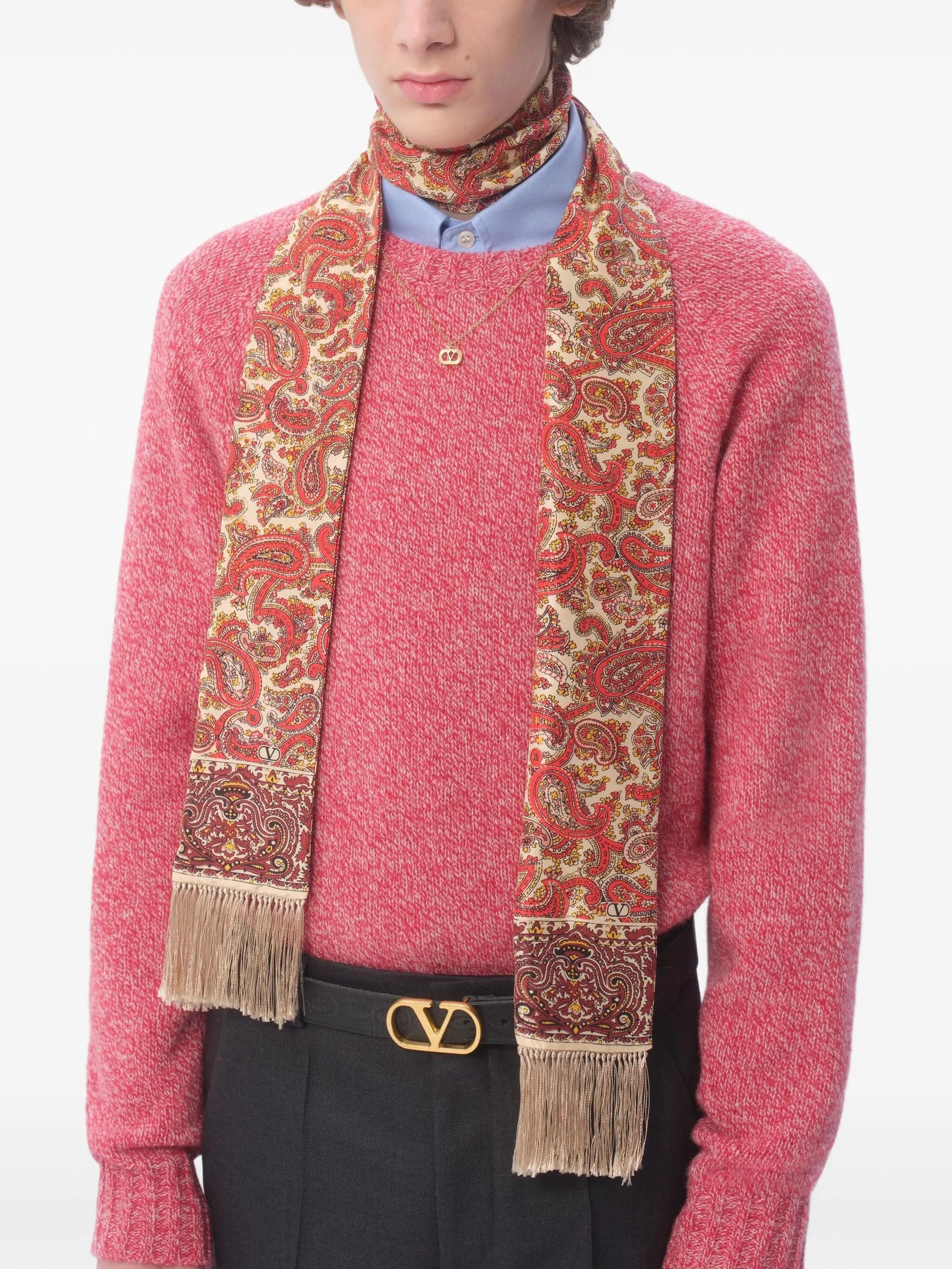 paisley fringed scarf
