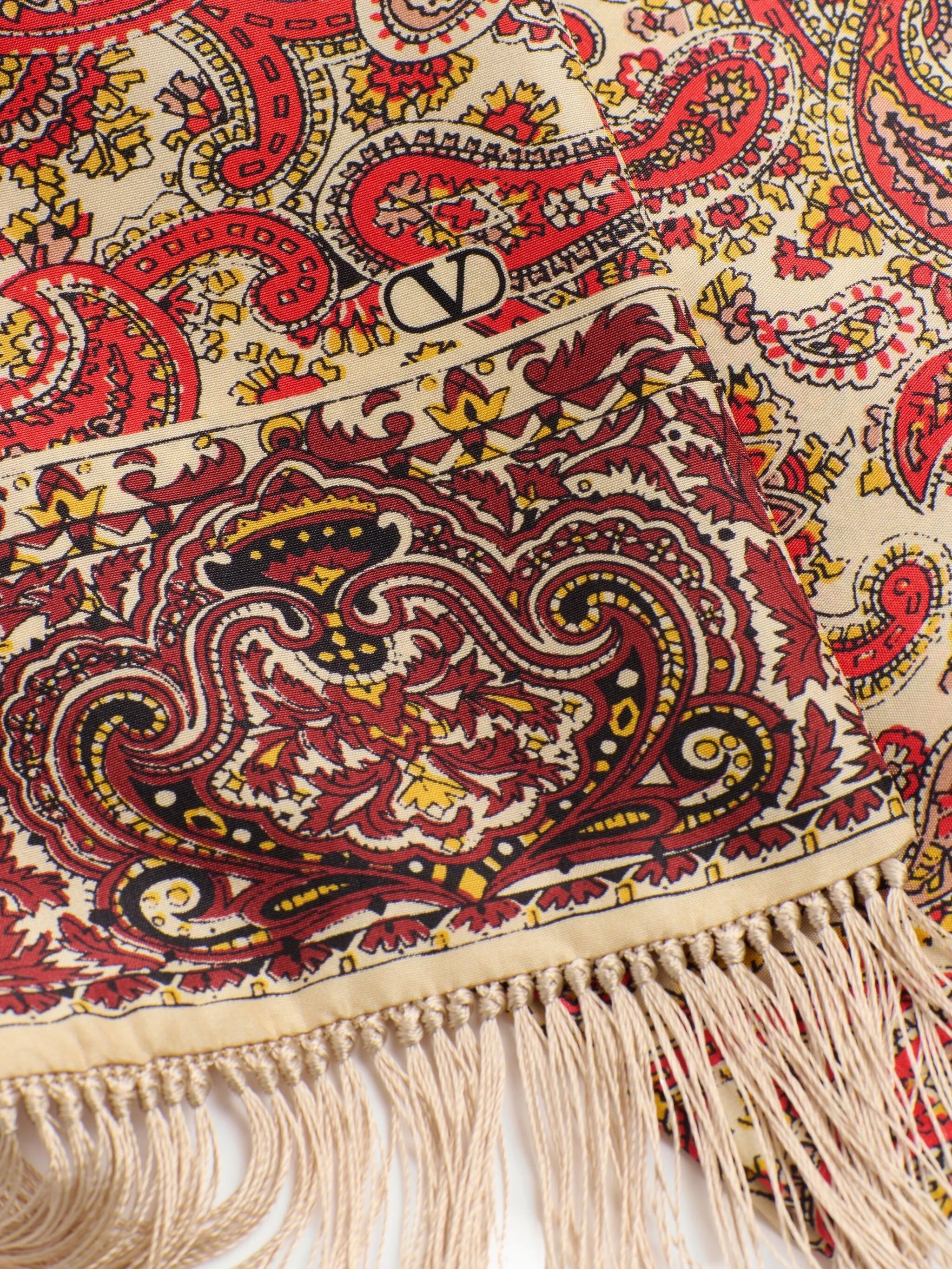 paisley fringed scarf