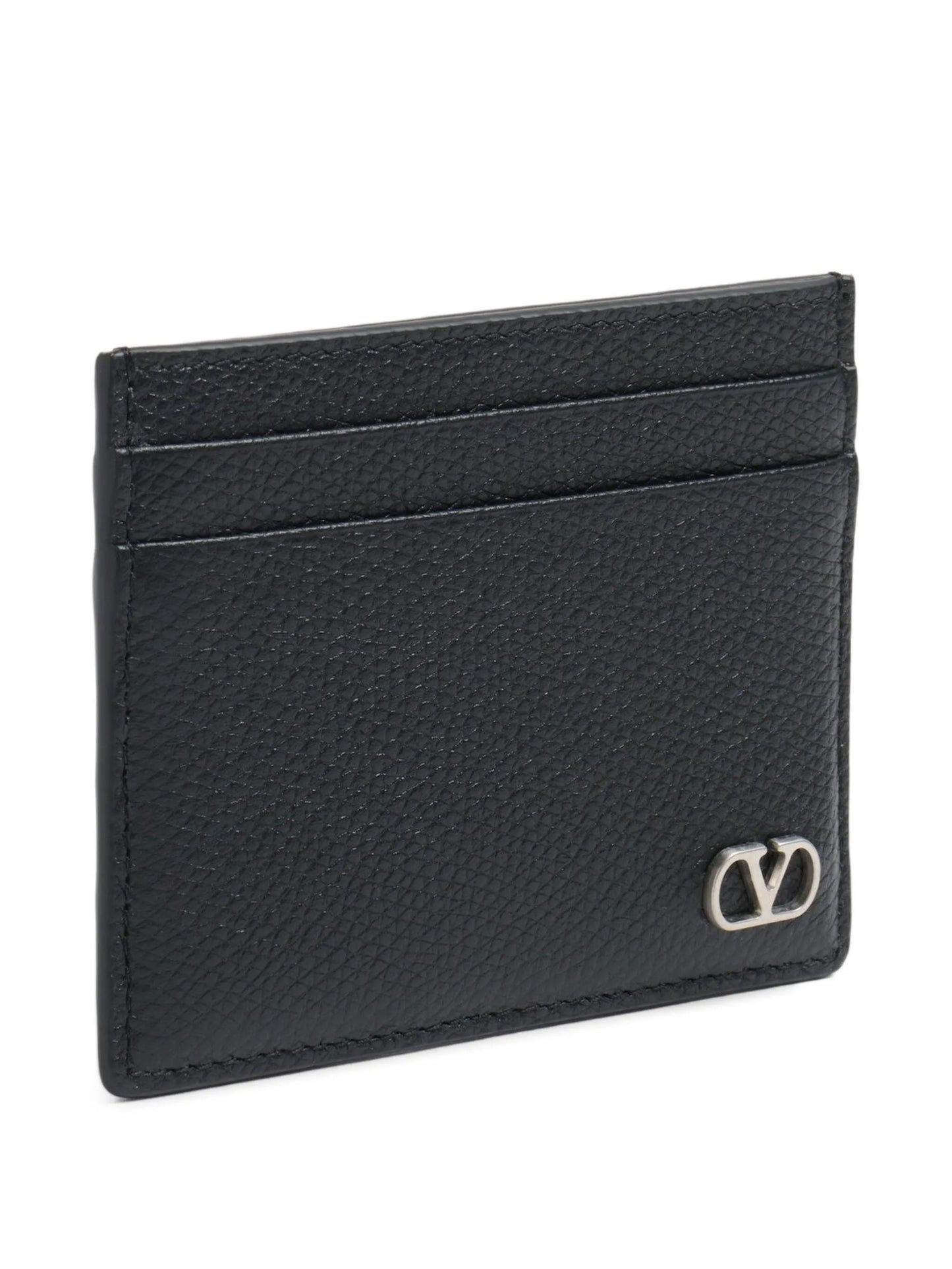 VLogo Signature leather card holder