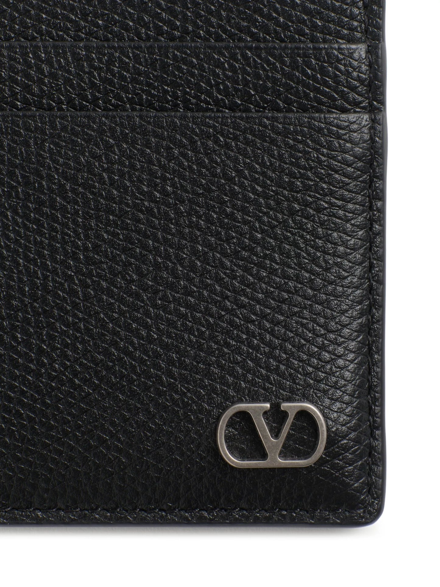 VLogo Signature leather card holder