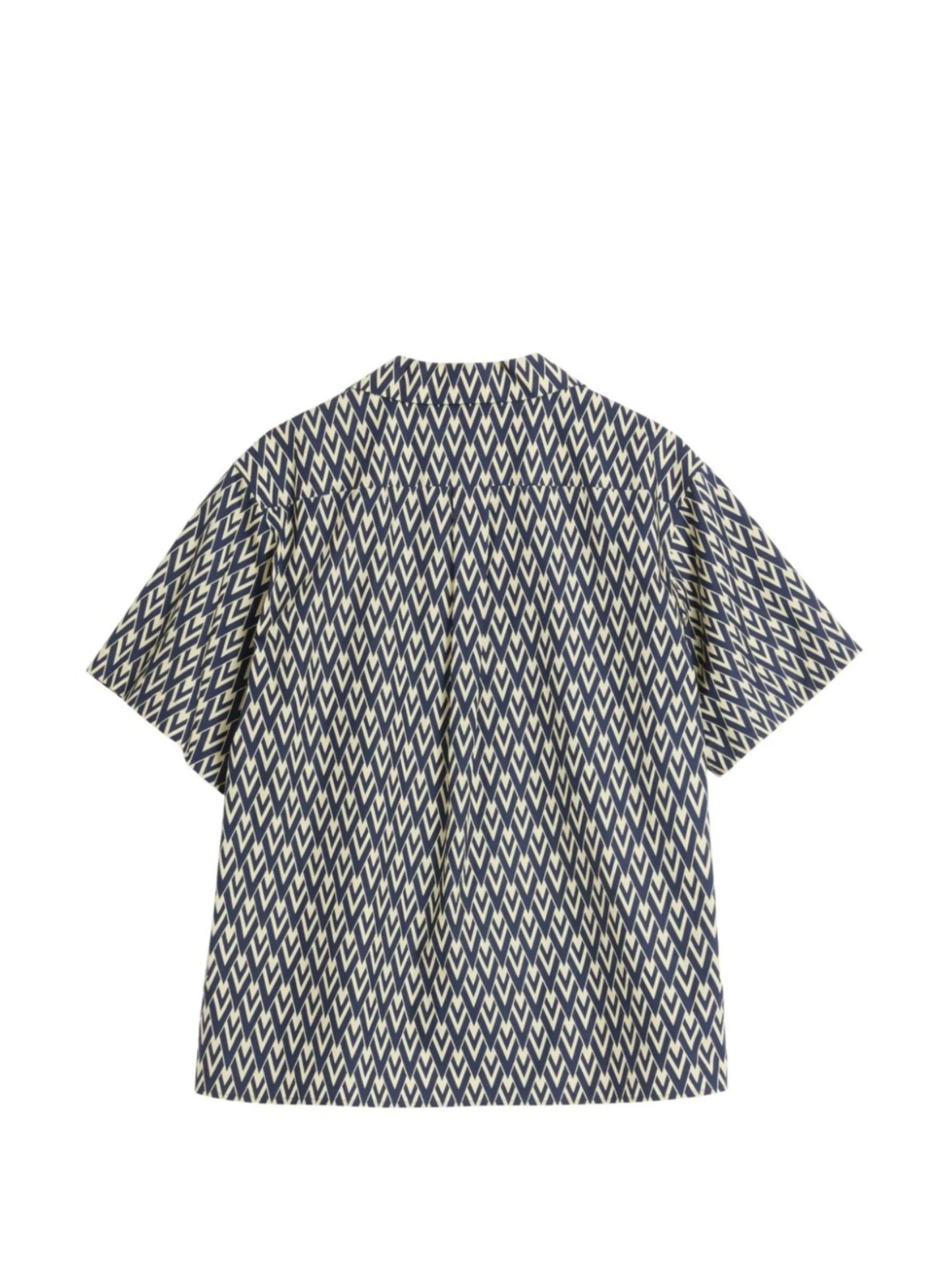 printed button-up bowling shirt