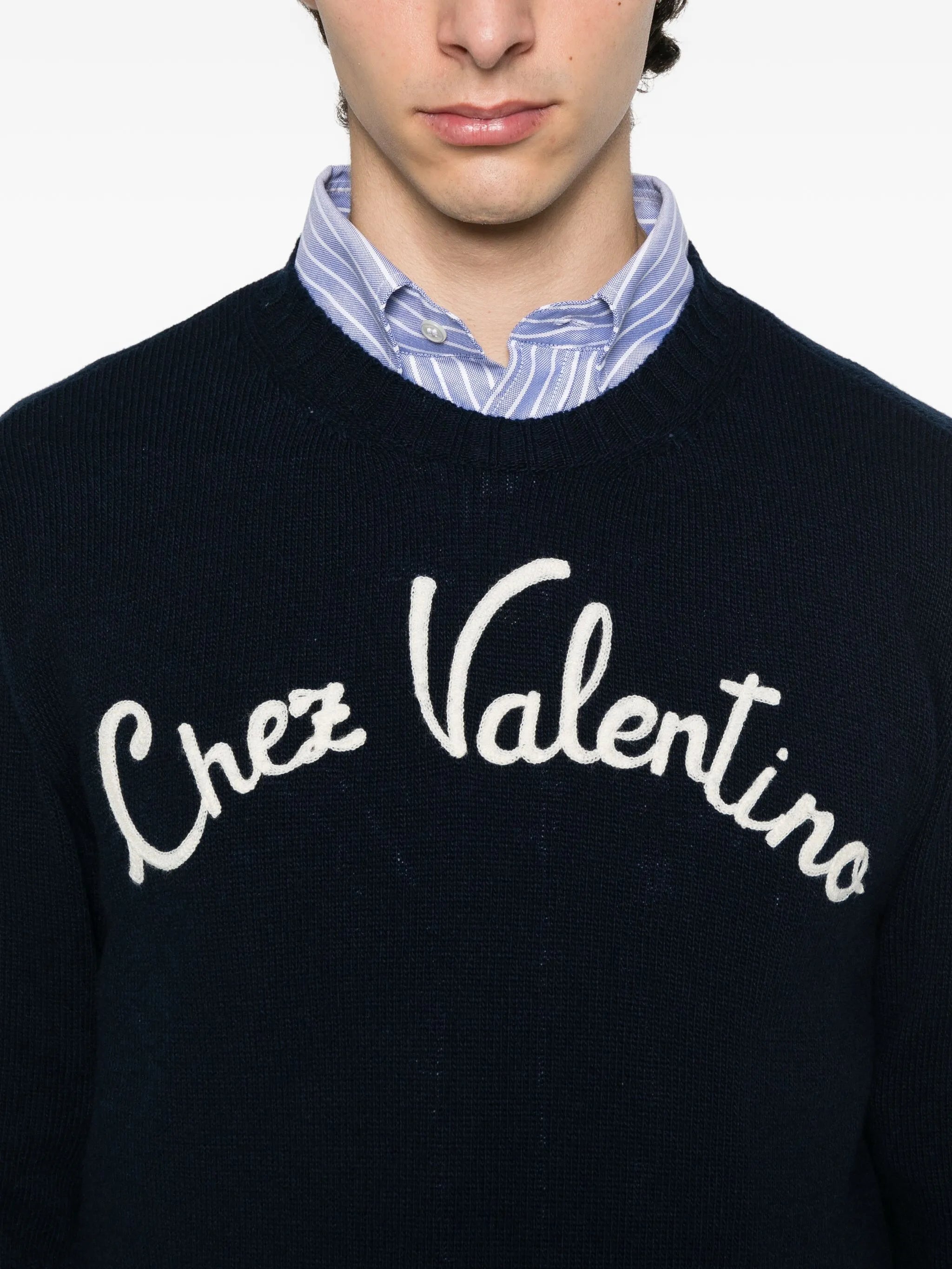 Chez-embroidered sweater
