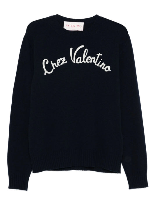 Chez-embroidered sweater