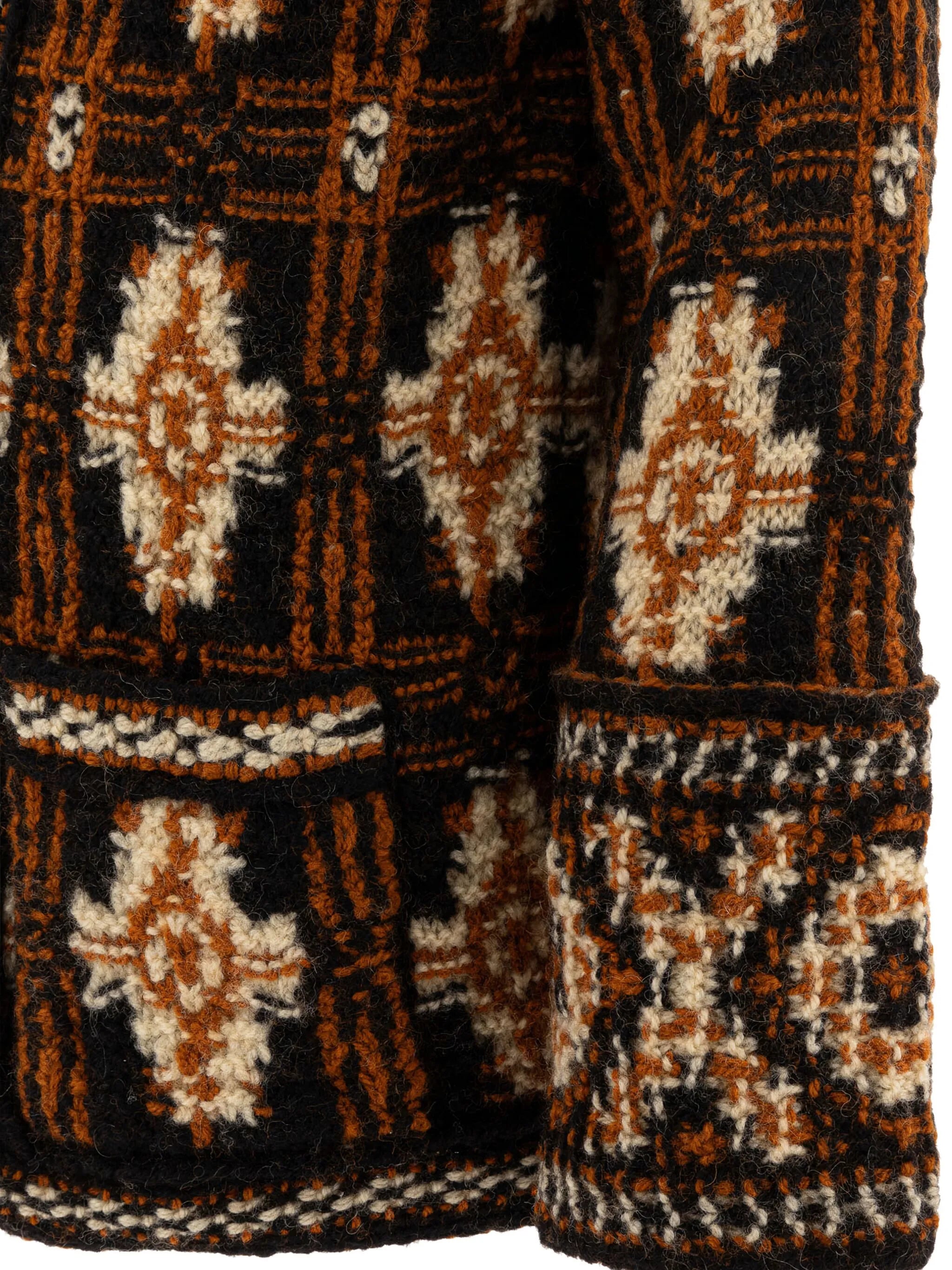 geometric-pattern wool cardigan