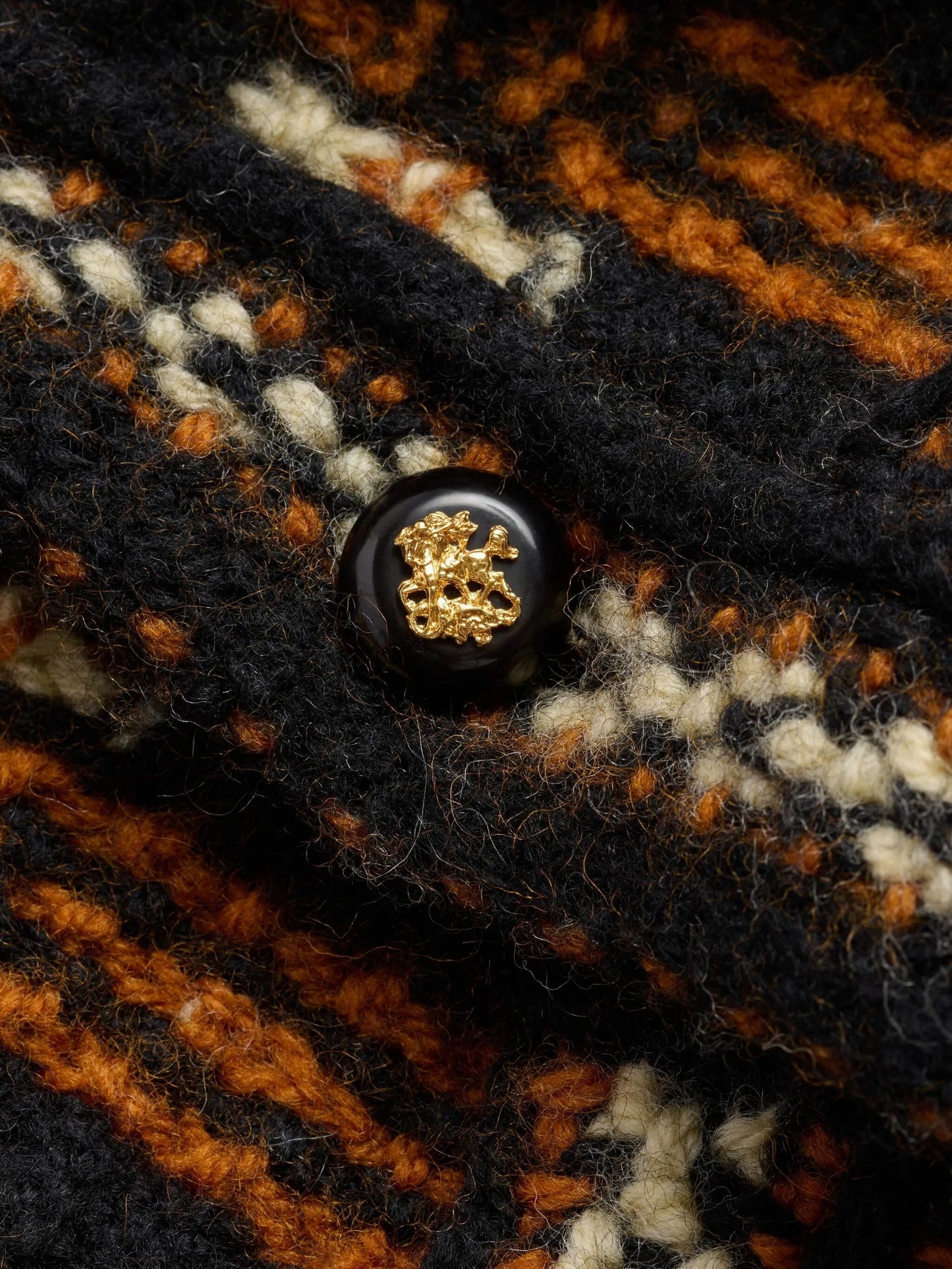 geometric-pattern wool cardigan