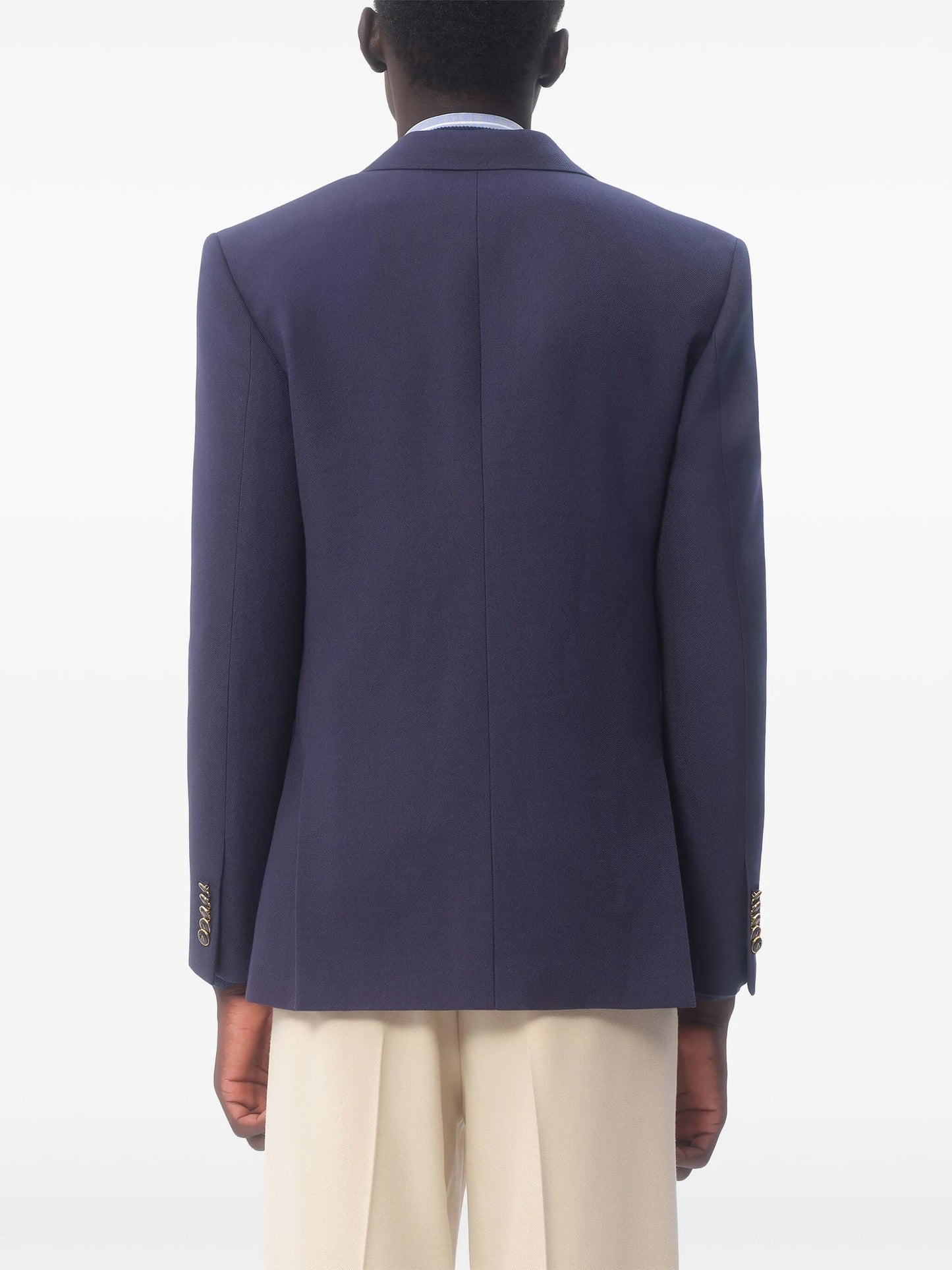 single-breasted gabardine jacket